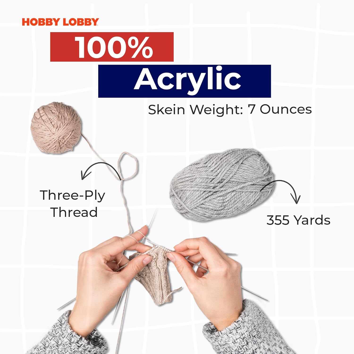I Love This Yarn 4 – Hilo mediano para ganchillo y tejer, madeja de hilo suave, 355 yardas de hilo acrílico para mantas de ganchillo, sombreros y