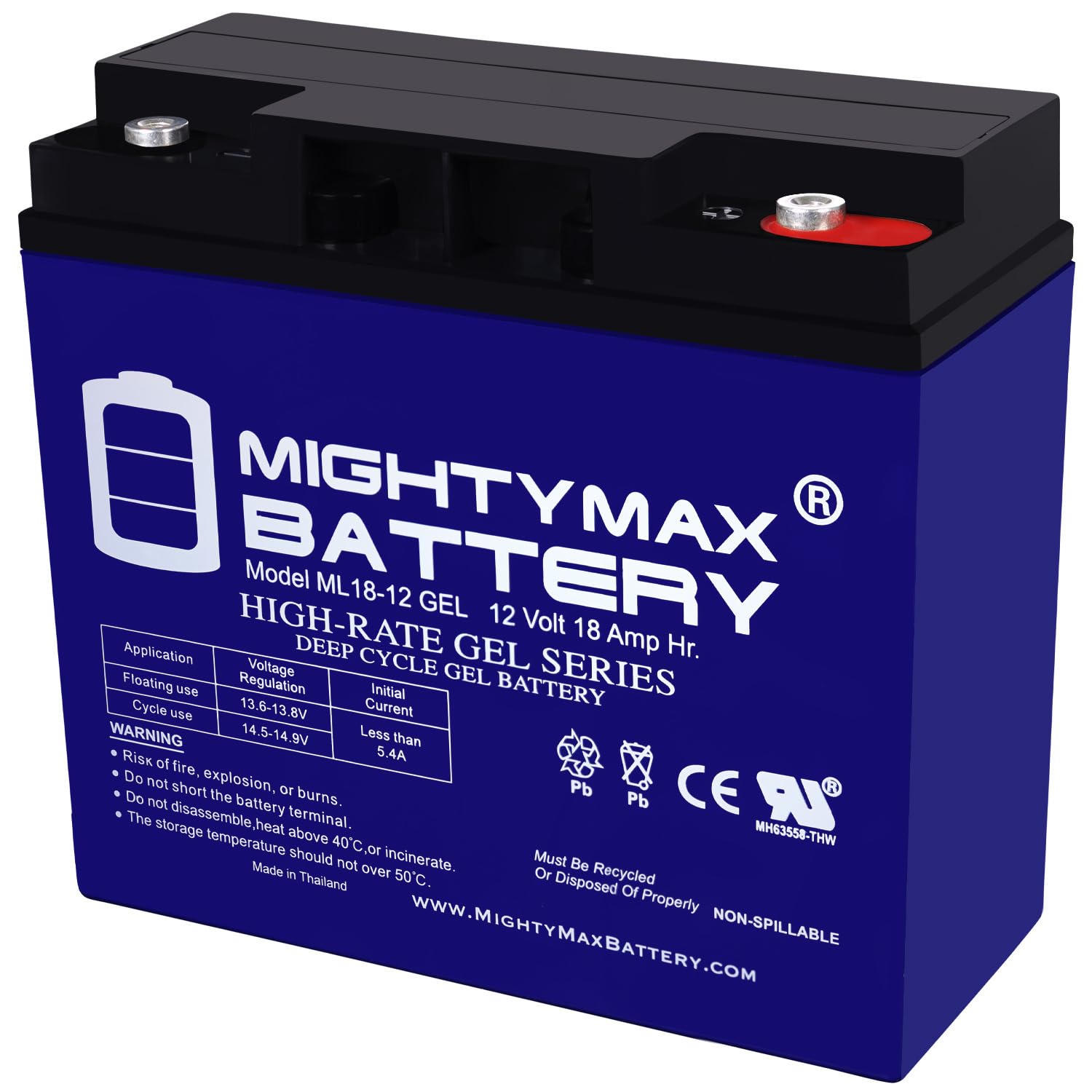 Reemplazo de batería de gel de 12V 18AH para Leoch DJW12-20, DJW 12-20