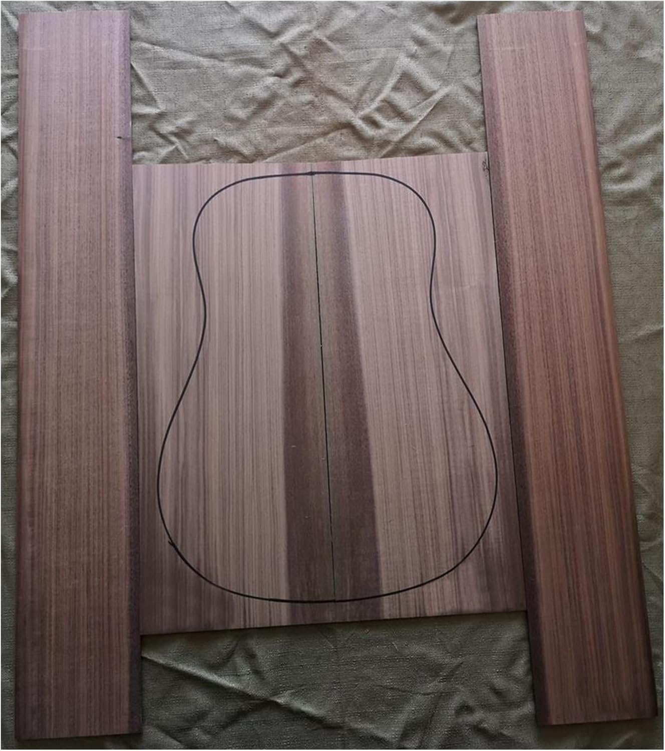 Cuerpo de guitarra sin terminar, 1 juego de guitarra trasera y lateral, kit de guitarra de 41 pulgadas, material de fabricación de guitarra (color