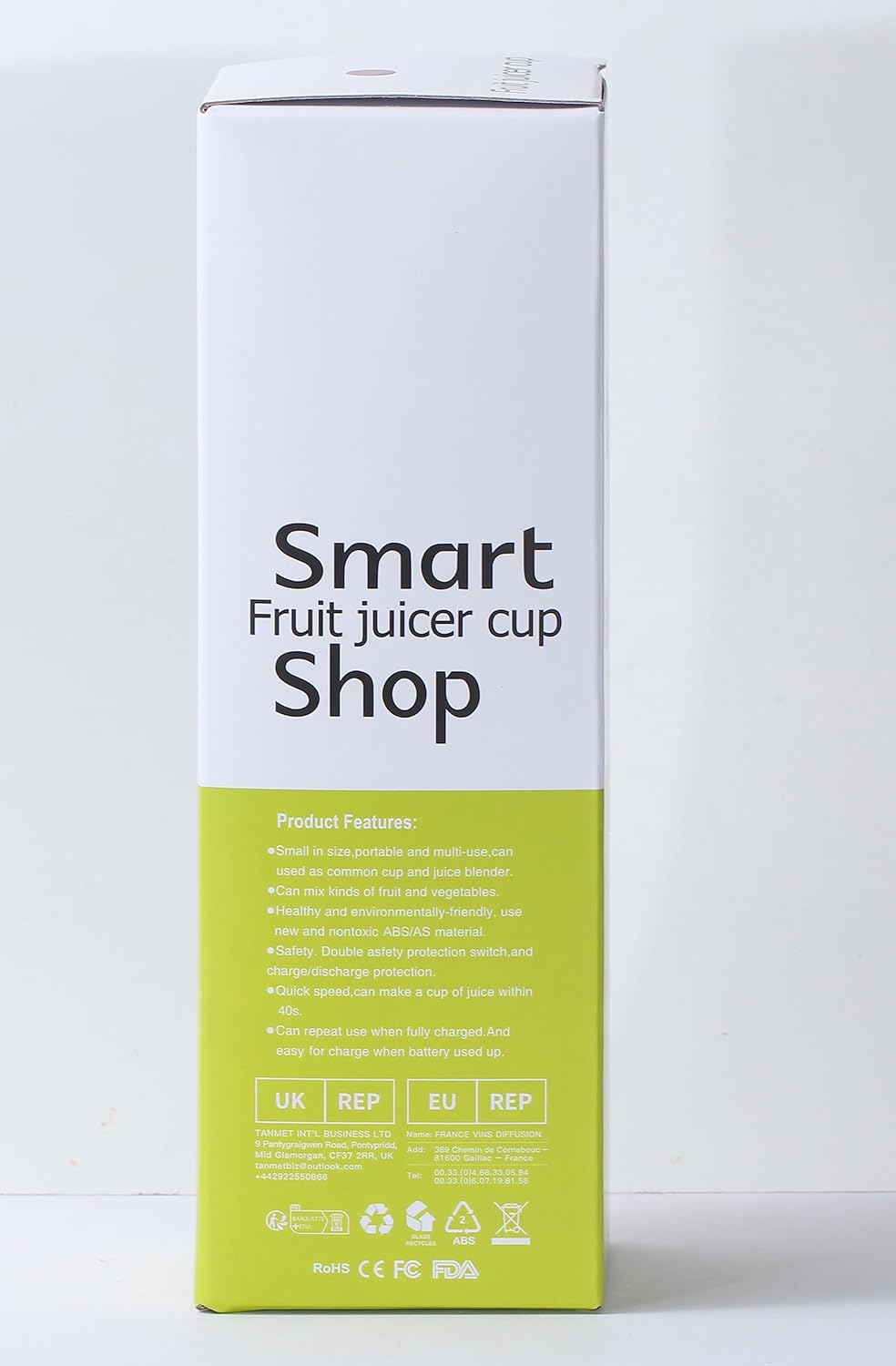 Licuadora portátil, licuadora eléctrica USB, mini licuadora portátil para batidos y batidos, jugo, 12.8 fl oz, seis cuchillas ideales para mezclar,