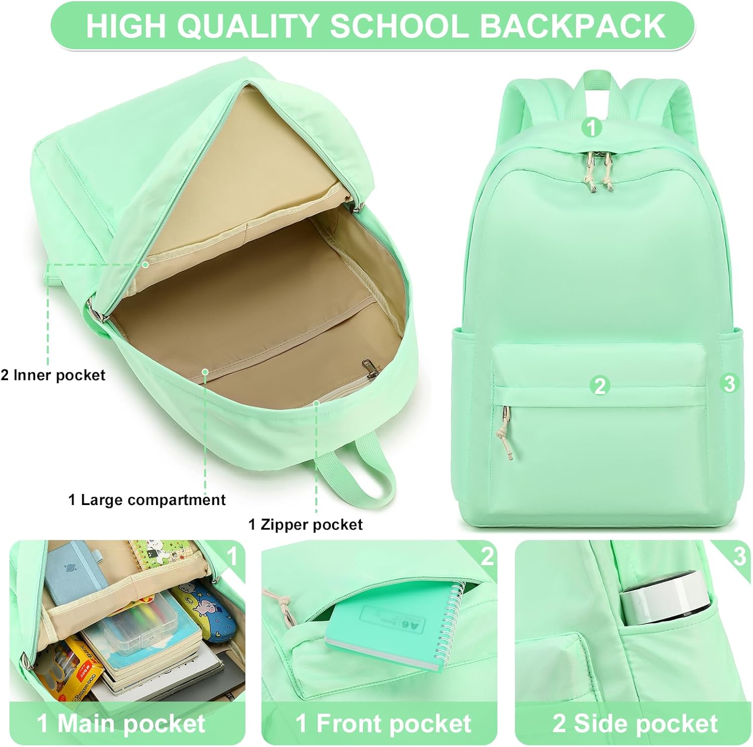 Mochila escolar para adolescentes, niñas, mujeres, mochila para laptop, mochila universitaria, escuela secundaria, viajes, trabajo, viajeros,