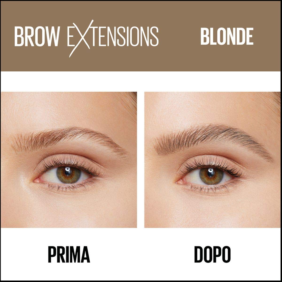 Maybelline New York Brow Extensions – Pomada de cejas con ceja que define la ceja, 01 Rubio