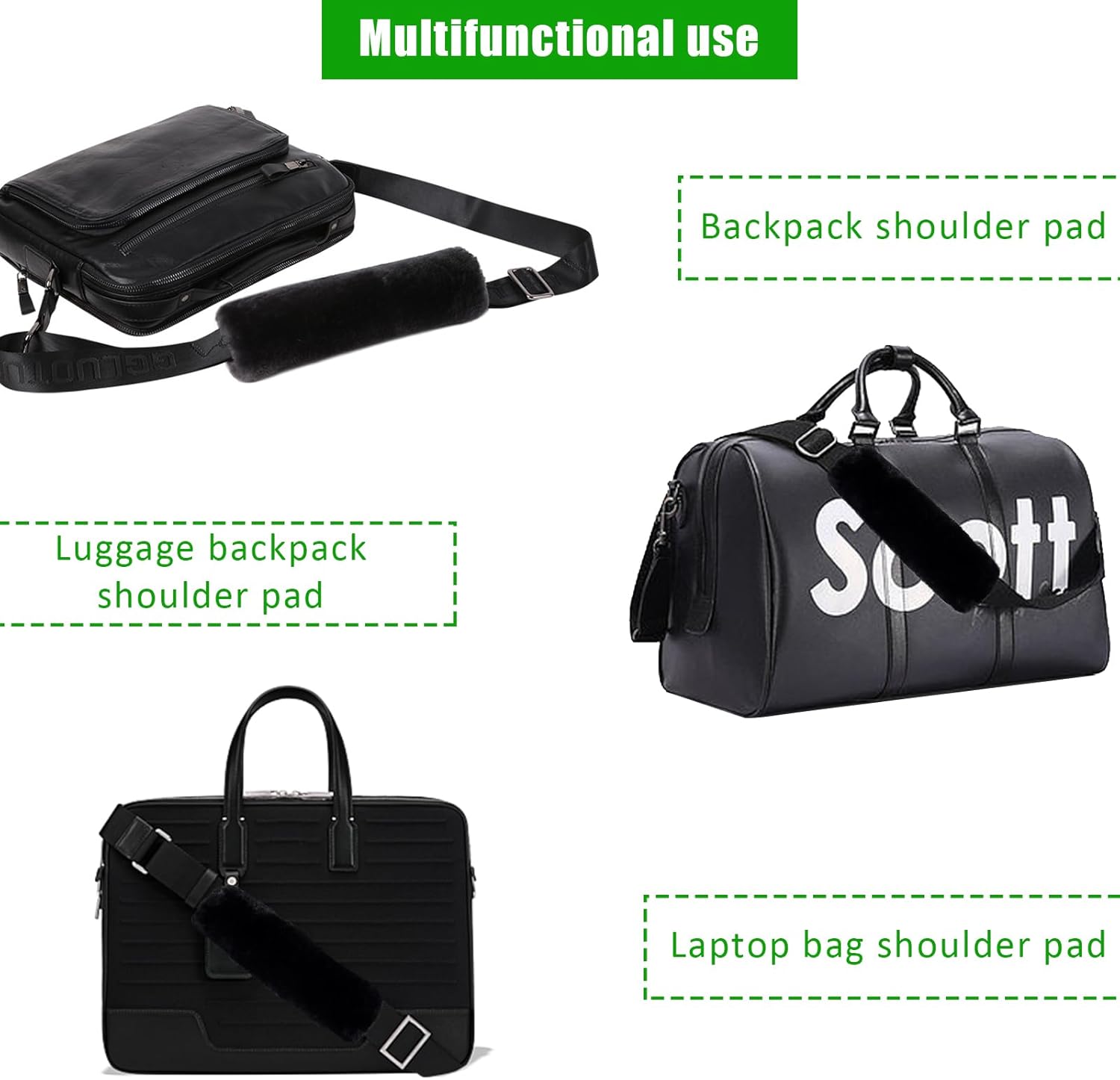 Kewucn 2 fundas para cinturón de seguridad de automóvil de piel de oveja auténtica, suave, mullida, cómoda, almohadilla para cinturón de seguridad