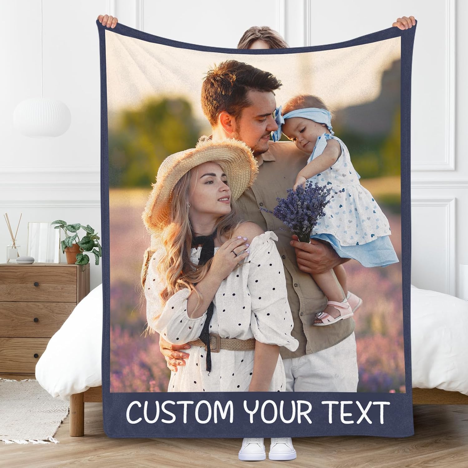 Manta personalizada con imagen, manta personalizada con fotos para adultos, niños, familia, mejores amigos en cumpleaños, Navidad, boda, regalos con
