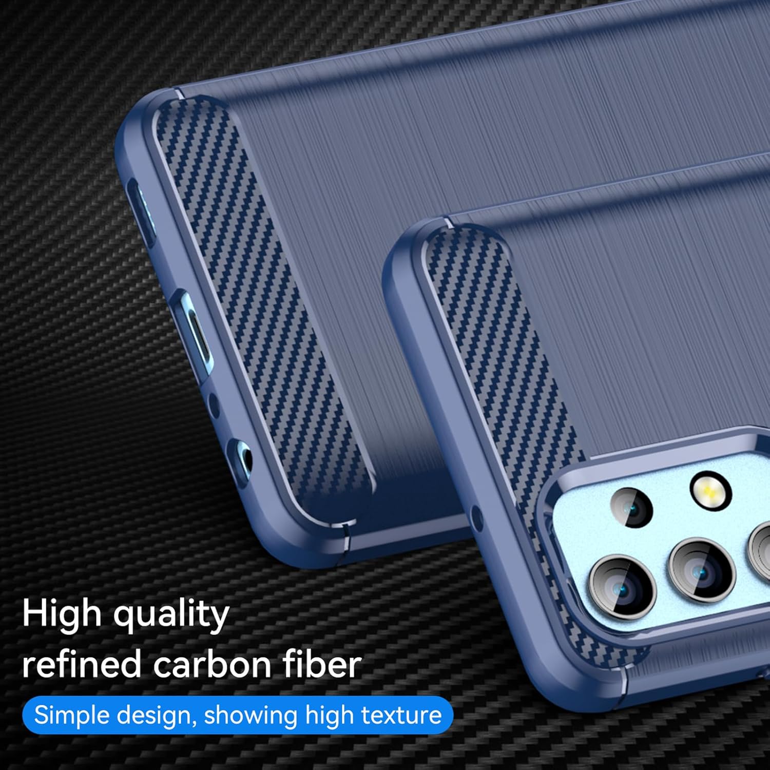 EUAGVQY Para Samsung A32 5G Galaxy A32 5G Caso Fibra de Carbono TPU Suave Antideslizante Durable Ligero Funda protectora para Samsung Galaxy A32 5G