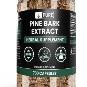 Pure Original Ingredients Extracto de corteza de pino (730 cápsulas) sin magnesio o rellenos de arroz, siempre puro, verificado por laboratorio Pure Original Ingredients Extracto de corteza de pino (730 cápsulas) sin magnesio o rellenos de arroz, siempre puro, verificado por laboratorio