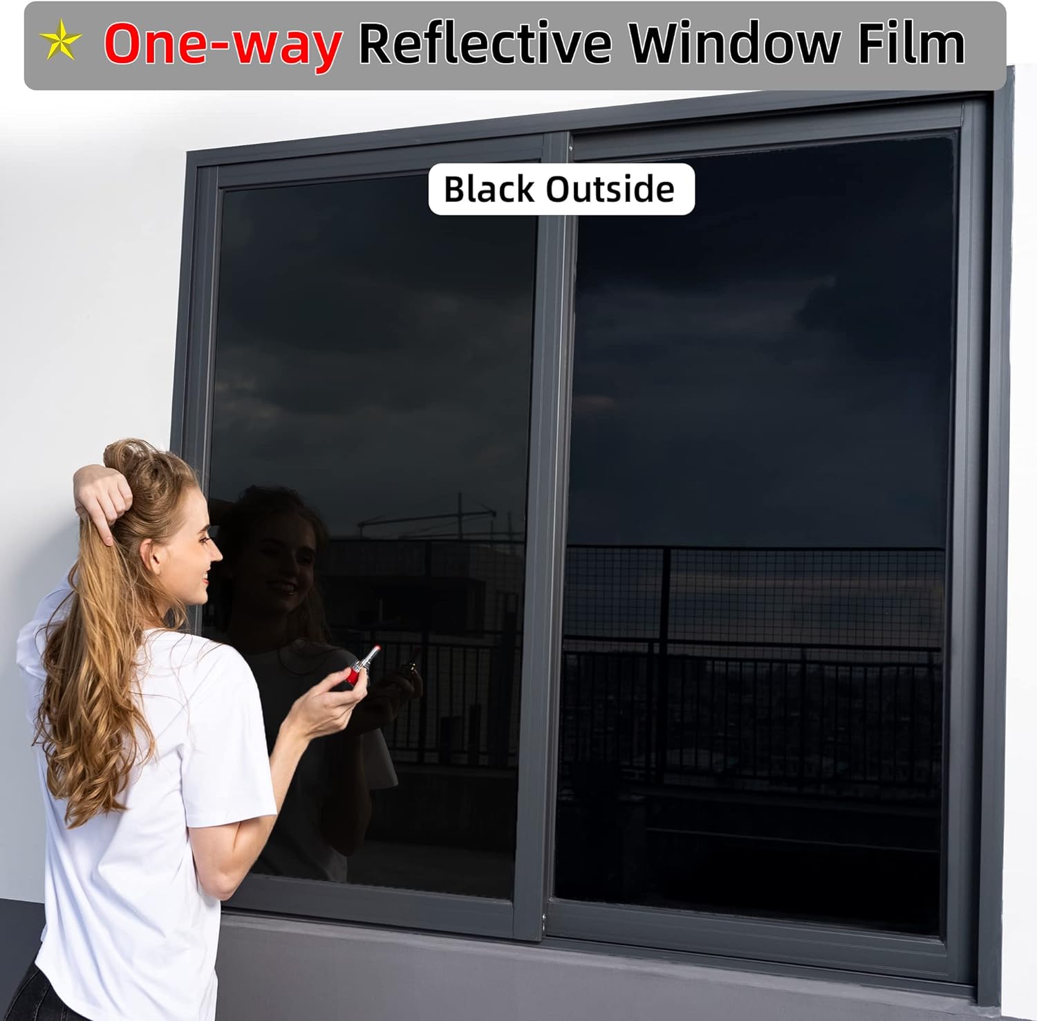 FuFin Película de privacidad unidireccional para ventana con herramientas de instalación gratuitas, material PET de alta calidad, control de calor,