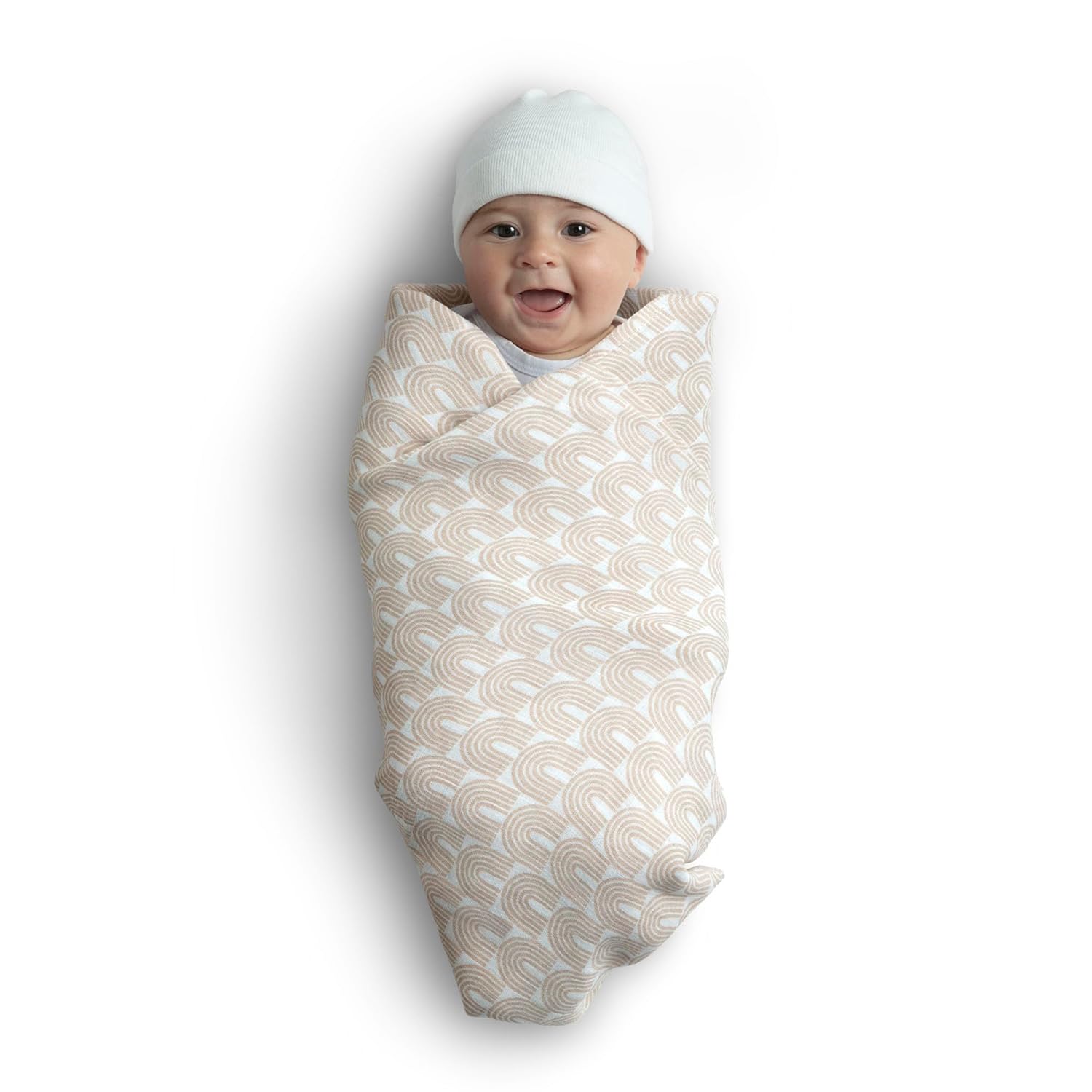 Delta Children Mantas de muselina 100% algodón para niñas y niños, 47 x 47 pulgadas (paquete de 4), bohemio neutro