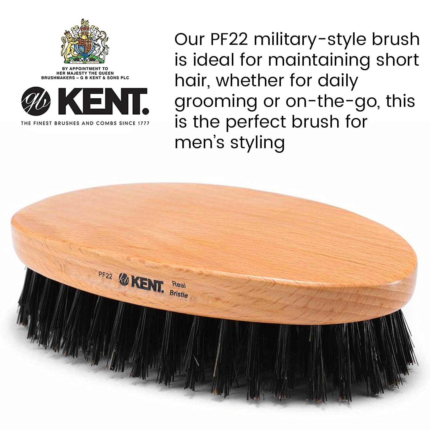 Kent Kit de barba para hombre, peine para bigote de barba extra pequeño 81T, peine de bolsillo para dientes finos FOT y cepillo de pelo de palma