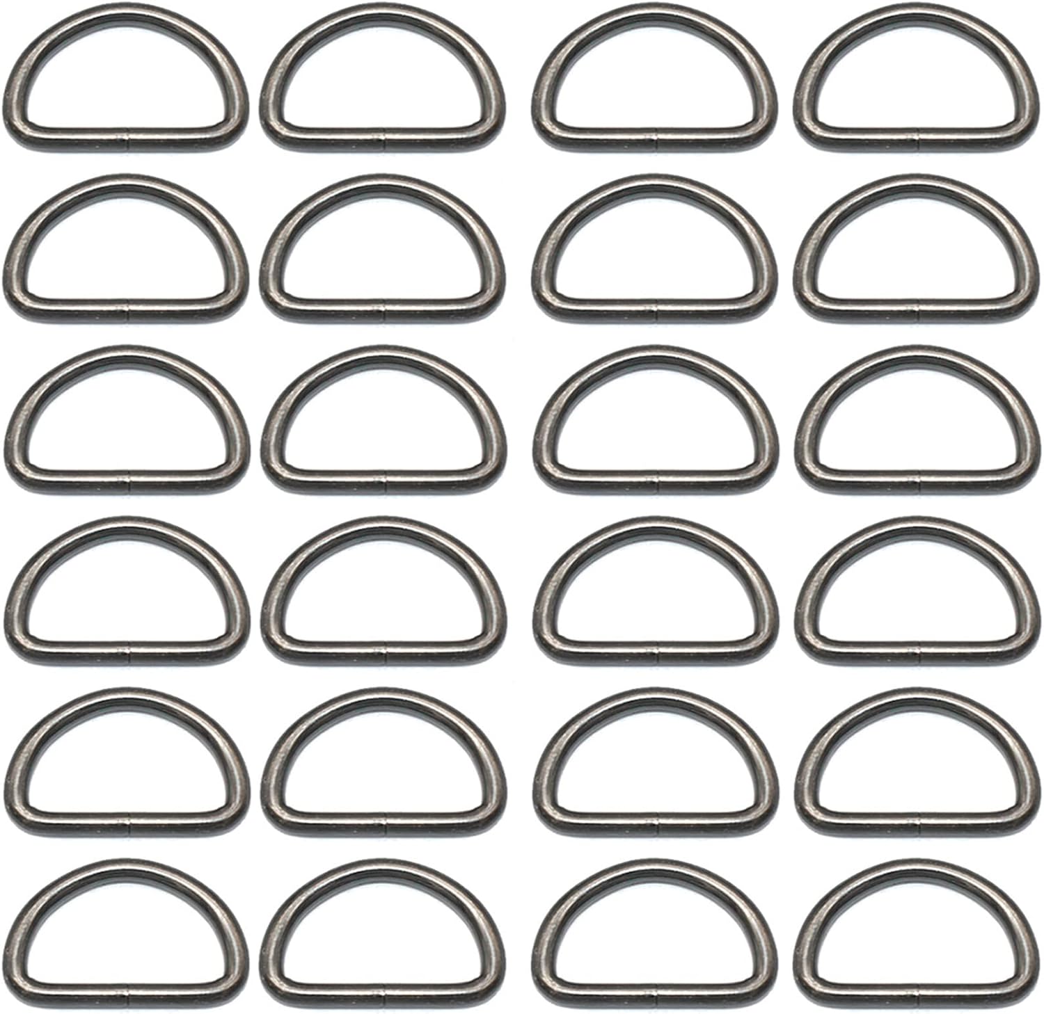 Anillos D de metal con hebillas en D  Clips de hebilla en forma de D no soldados de 1 pulgada, hebillas de cinturón, bolsas de hardware, anillo para