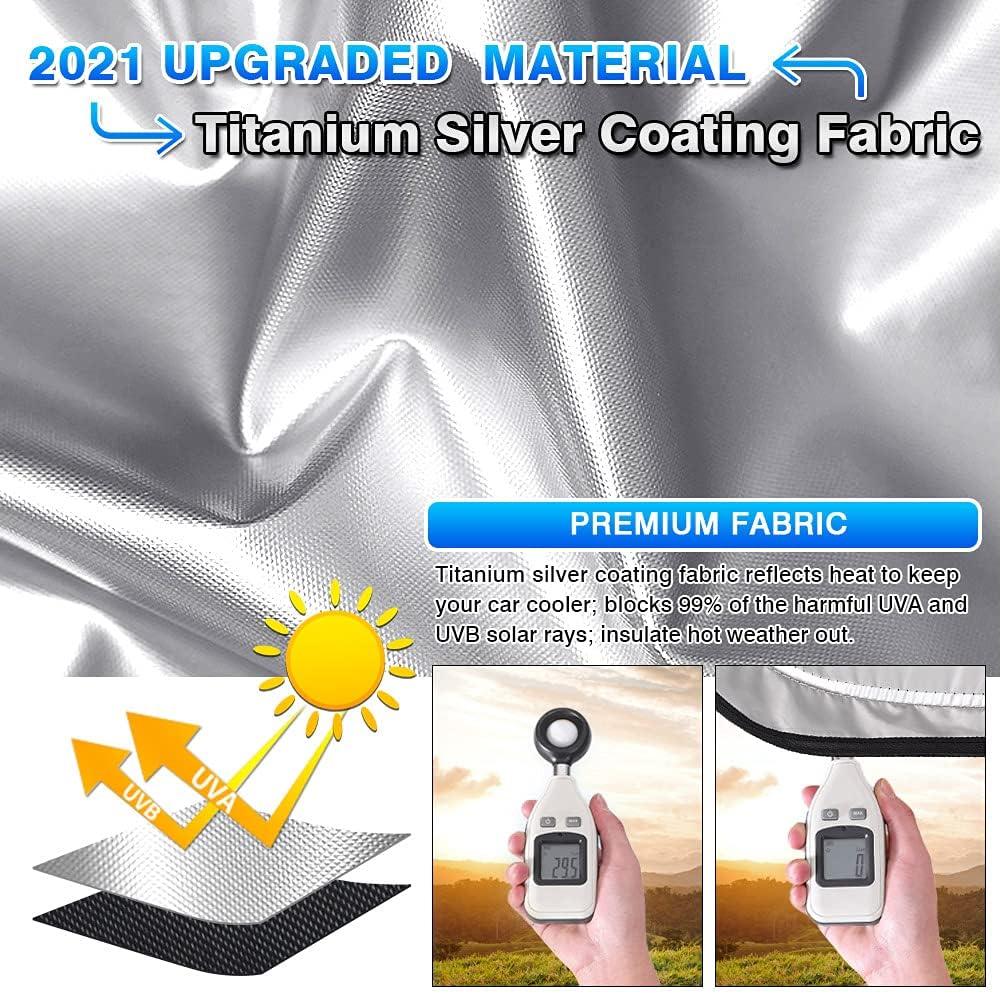 T TGBROS Ajuste personalizado para parasol de parabrisas Toyota RAV4 2019-2023 2019 – 2023, protector solar plegable, cubierta de poliéster