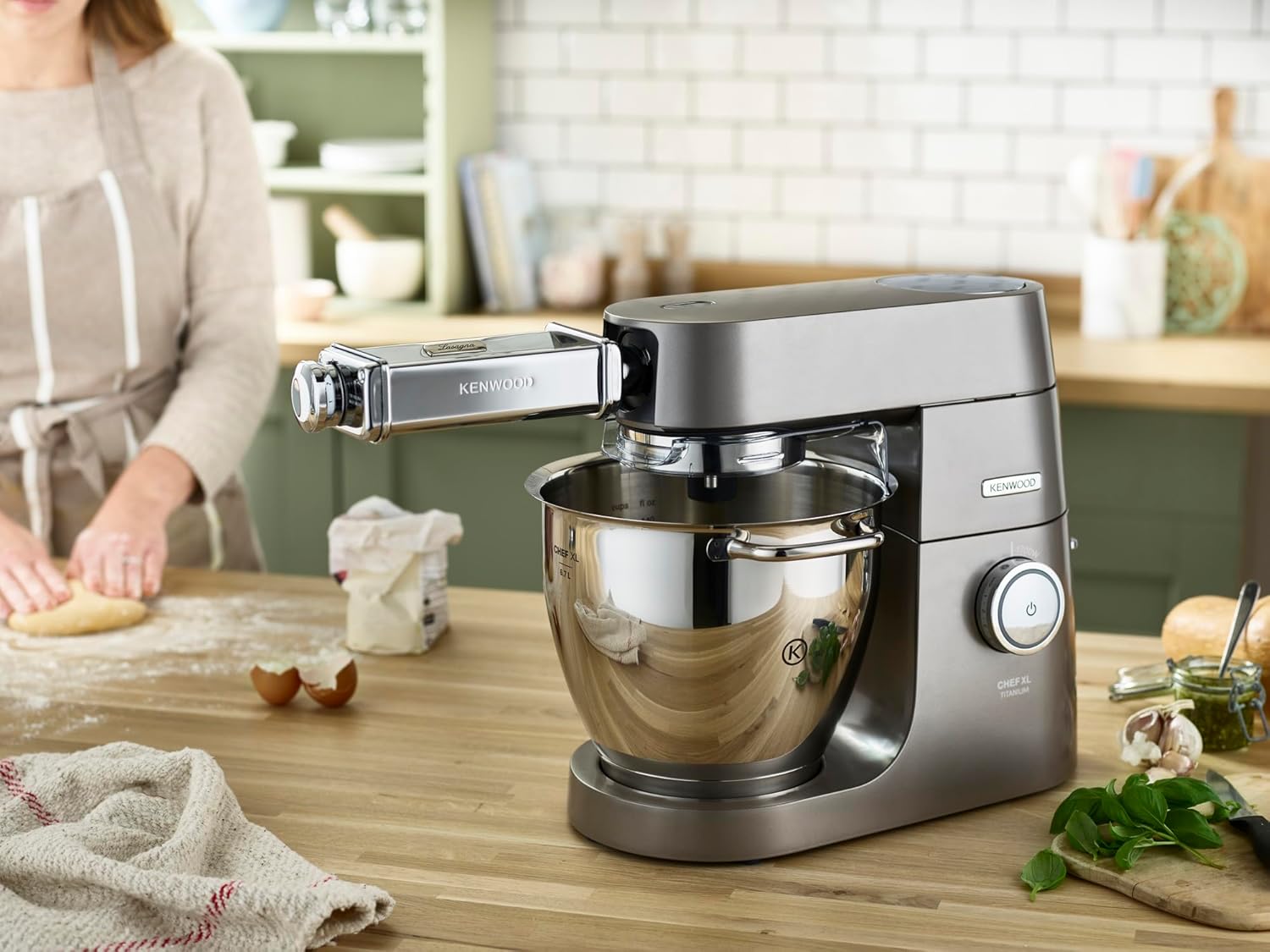 Kenwood MAX980ME – Accesorios para procesadores de alimentos para pasta, color plateado