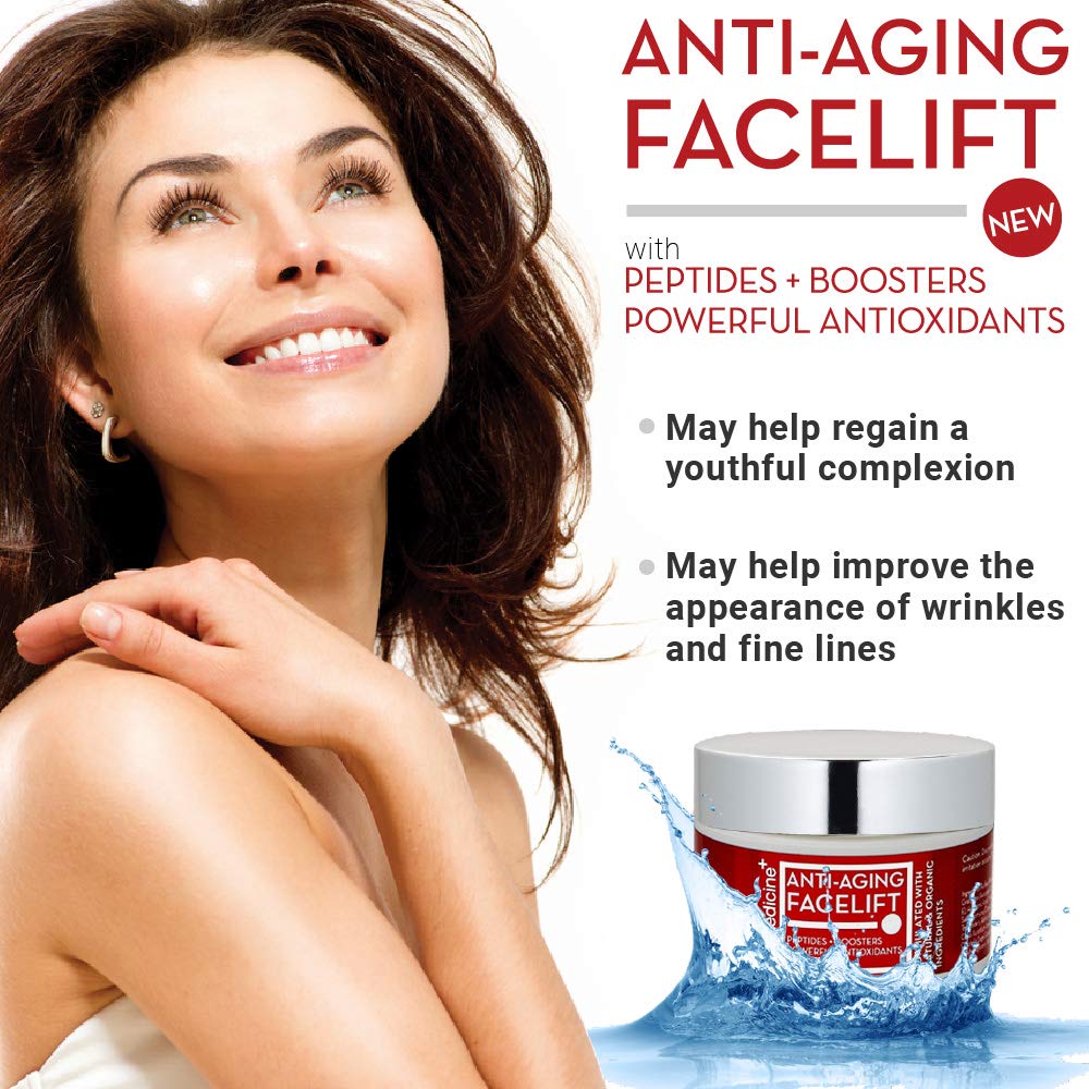 Crema natural antienvejecimiento para estiramiento facial  Crema hidratante definitiva con retinol, péptidos, células madre, ácido hialurónico,