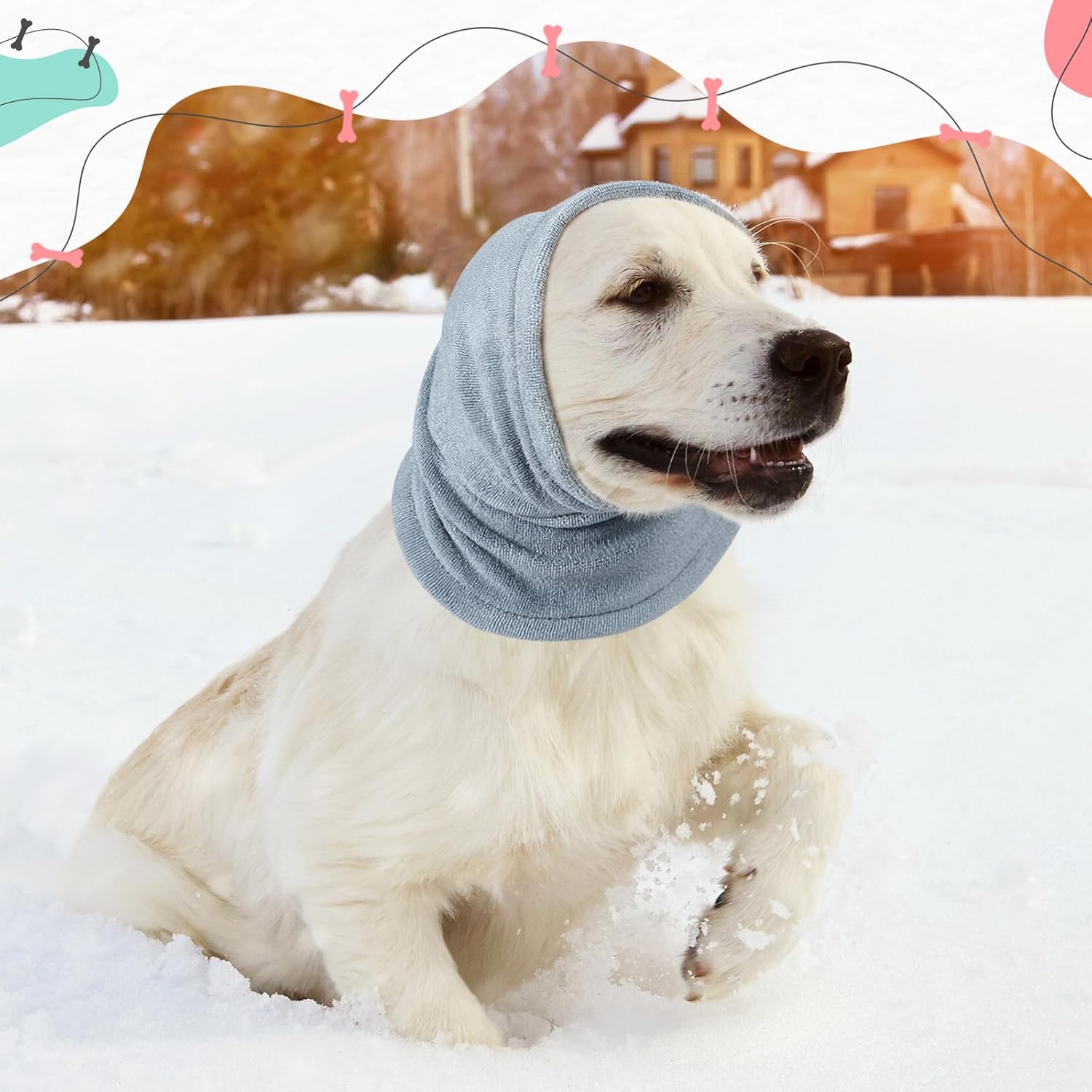 3 fundas para orejas de perro para baño, orejeras de perro, protección contra el ruido, envoltura gruesa para la cabeza de perro, 3 tamaños, orejas