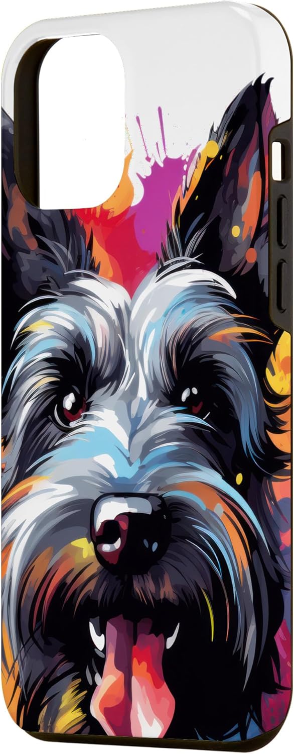 iPhone 13 Pro Max Scottish Terrier Retrato  Estuche de ilustraciones en color retrato