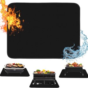Tapetes ignífugos para parrilla, 24 x 31 pulgadas, resistentes al calor, para parrilla de mesa al aire libre, protege tu mesa de parrilla al aire Tapetes ignífugos para parrilla, 24 x 31 pulgadas, resistentes al calor, para parrilla de mesa al aire libre, protege tu mesa de parrilla al aire