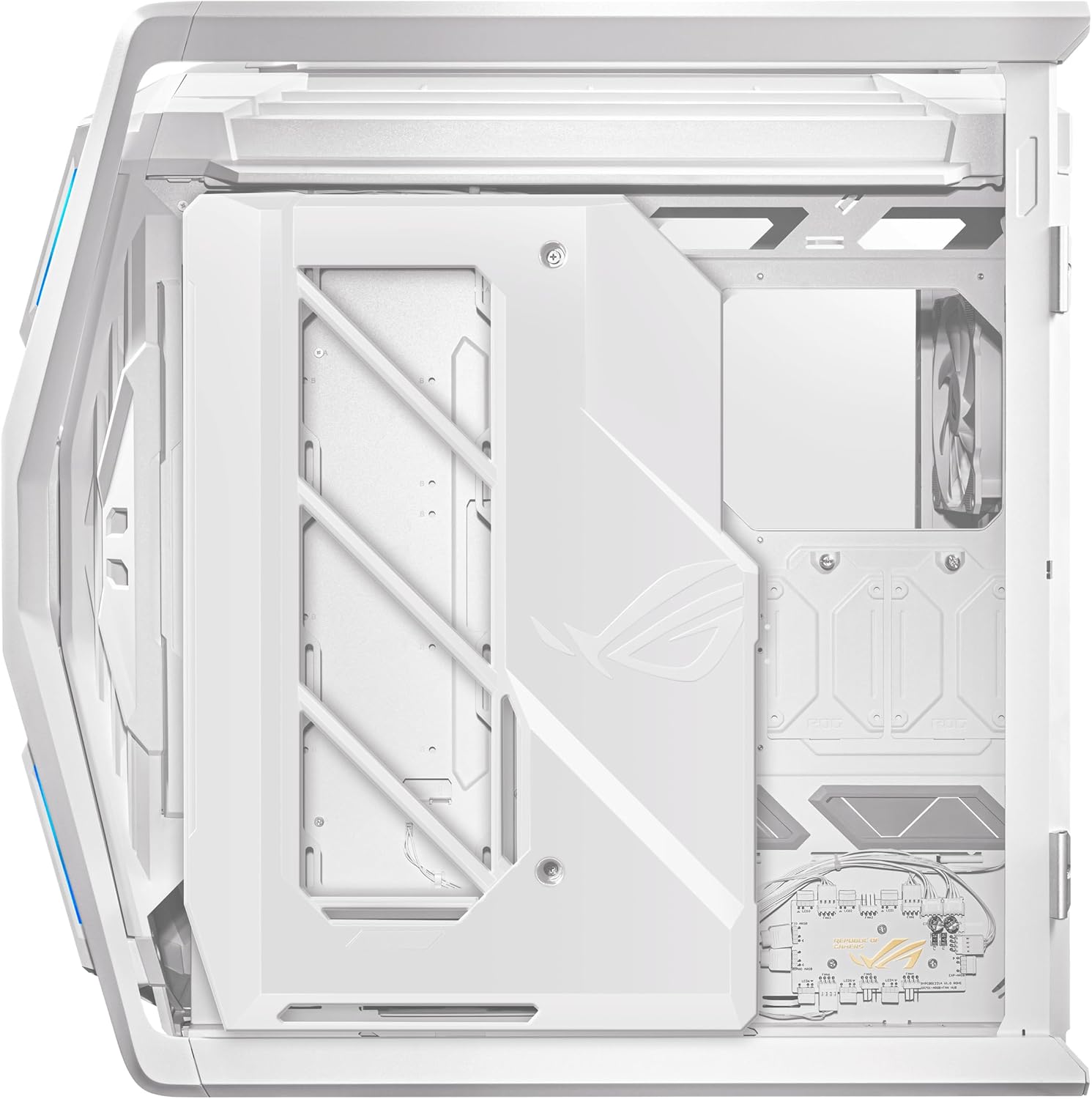 ASUS ROG Hyperion GR701 EATX – Carcasa para computadora de torre completa con estructura semiabierta, paneles laterales sin herramientas, soporta