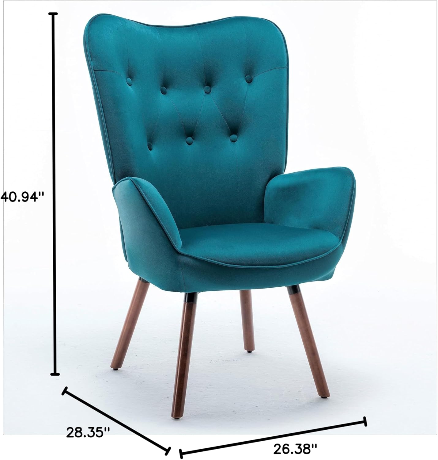 Sillas elegantes con brazos decorativos para sala de estar, dormitorio u oficina en casa, sillón de mediados de siglo con botones con diseño de