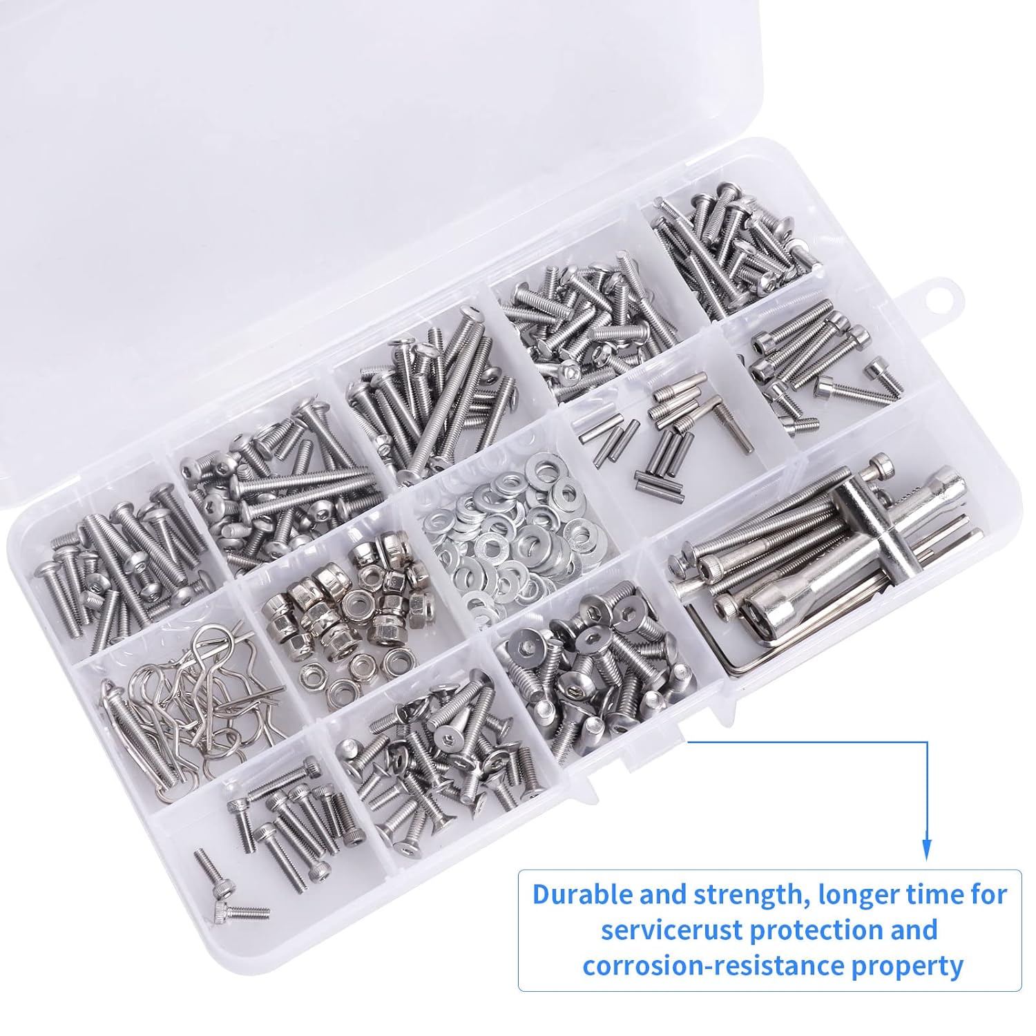 Kit de tornillos RC M2.5 M3 M4, arandelas, tuercas de bloqueo, clips de cuerpo, pasadores de rueda, llave cruzada, cierre de hardware para 110