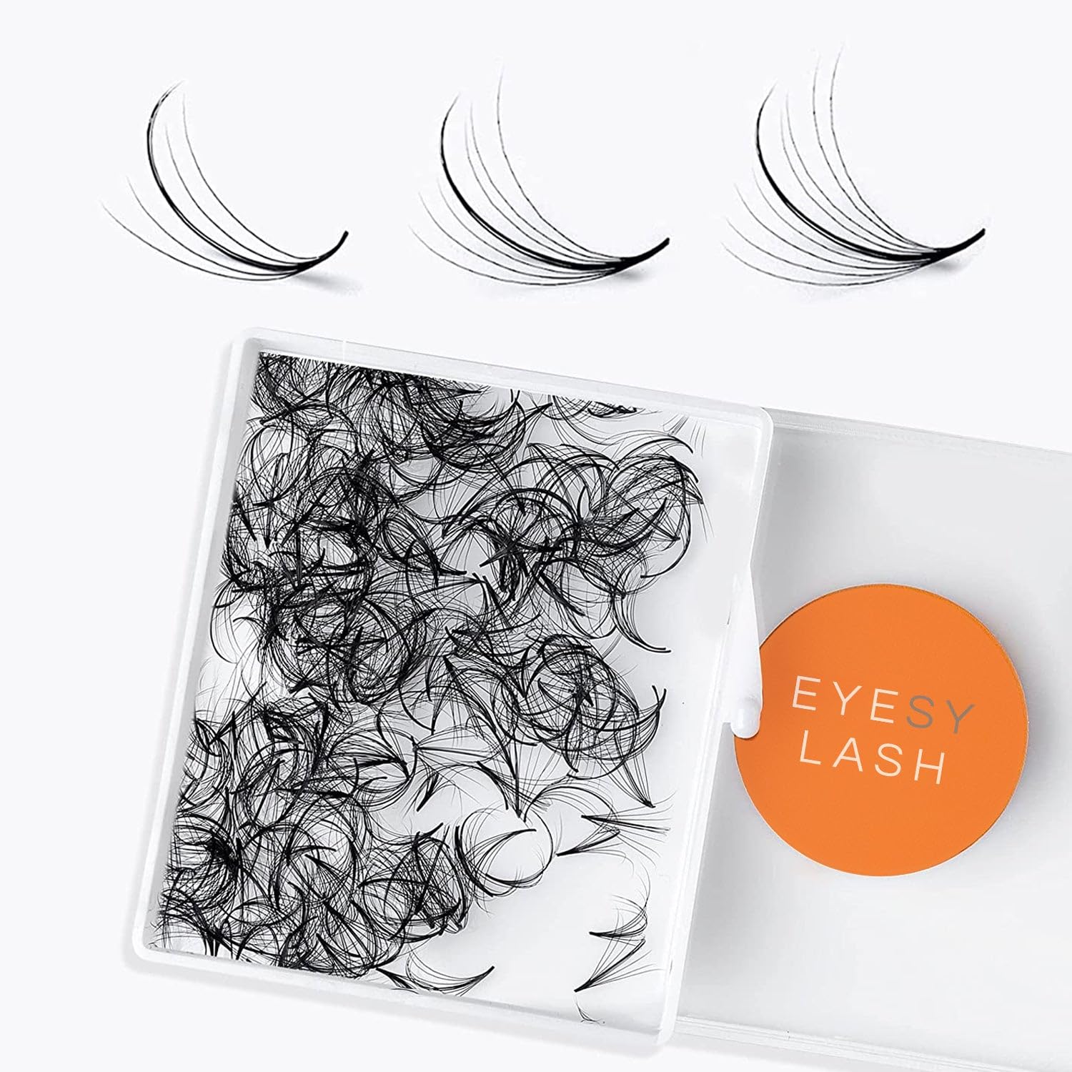 Eyesy Lash 500 extensiones de pestañas Wispy  5D 0.07 Tamaño 0.551 in Curl CC  Pestañas Kim K de volumen americano, extensiones de pestañas