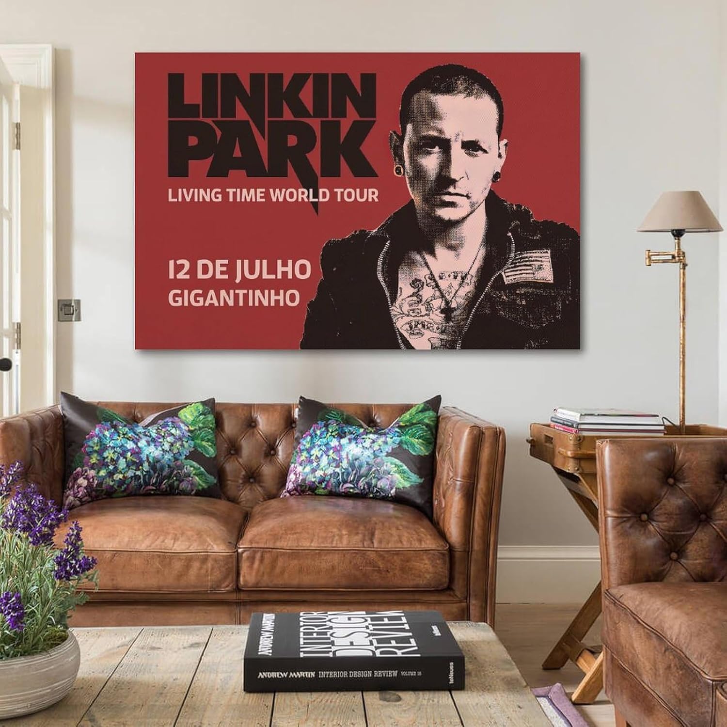 Póster de música rock de LinKin Park, pintura artística, arte de pared estético, lienzo para decoración de dormitorio, 16 x 24 pulgadas (15.7 x 23.6