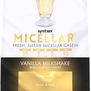Syntrax Nutrition Micelar Creme Proteína en polvo, Fresco, Caseína Micelar Nativa, Batido de Vainilla, 2 libras Syntrax Nutrition Micelar Creme Proteína en polvo, Fresco, Caseína Micelar Nativa, Batido de Vainilla, 2 libras