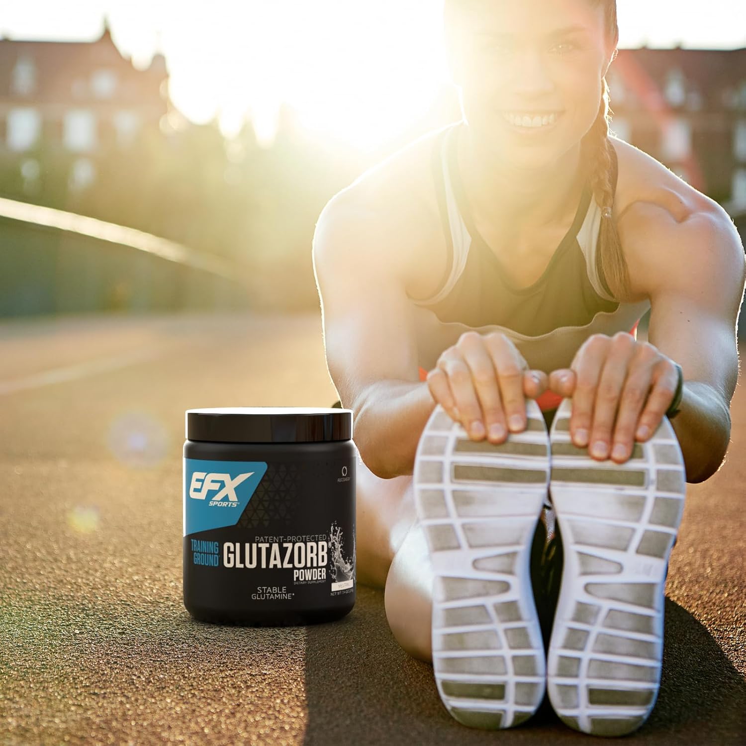 EFX Sports Training Ground Glutazorb Powder  Suplemento de glutamina altamente concentrado, pH correcto, digestión y apoyo inmunológico, 140