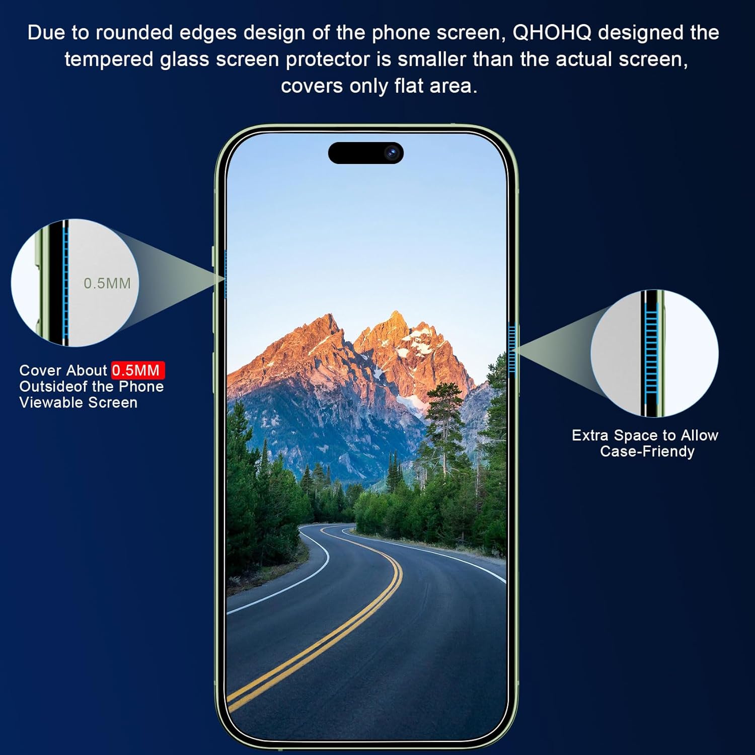QHOHQ Paquete de 3 protectores de pantalla de privacidad para iPhone 15 Plus 6.7 pulgadas con 3 protectores de lente de cámara, película de vidrio