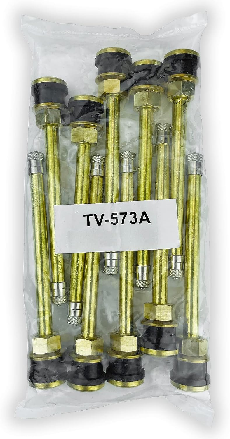 Haltec Twenty Five TR573A – Vástagos rectos de válvula de latón para camiones y autobuses de 4 38 pulgadas para ruedas de 22.5 y 24.5 con orificios