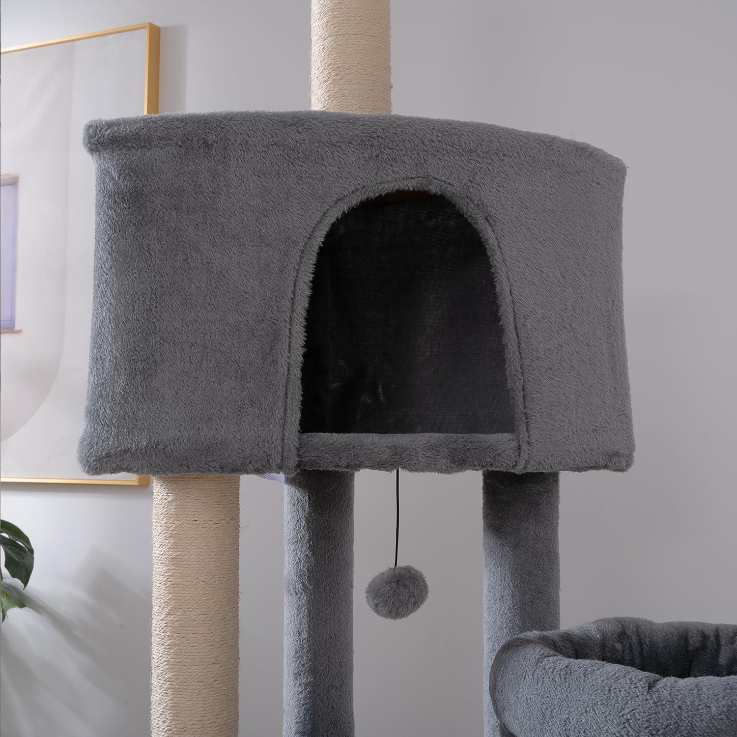 mydearpet Árbol para gatos, torre para gatos de 104 pulgadas para gatitos de interior, gatos y mascotas, condominio para gatos de varios niveles con