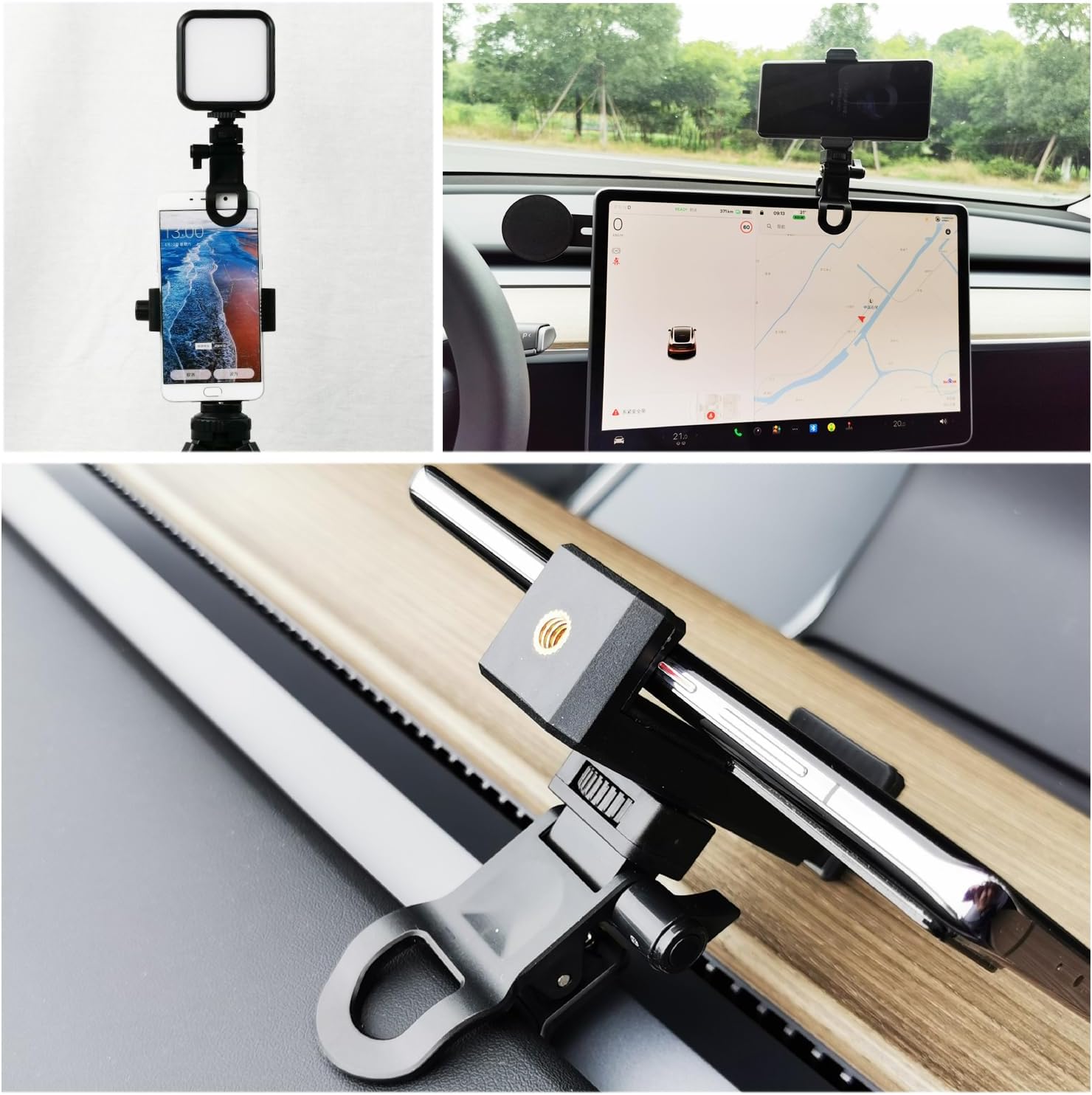 ThtRht Paquete de 2 soportes para cámara de monitor, pantalla LCD, soporte de flash de luz de llenado superior, soporte para cámara web con conector