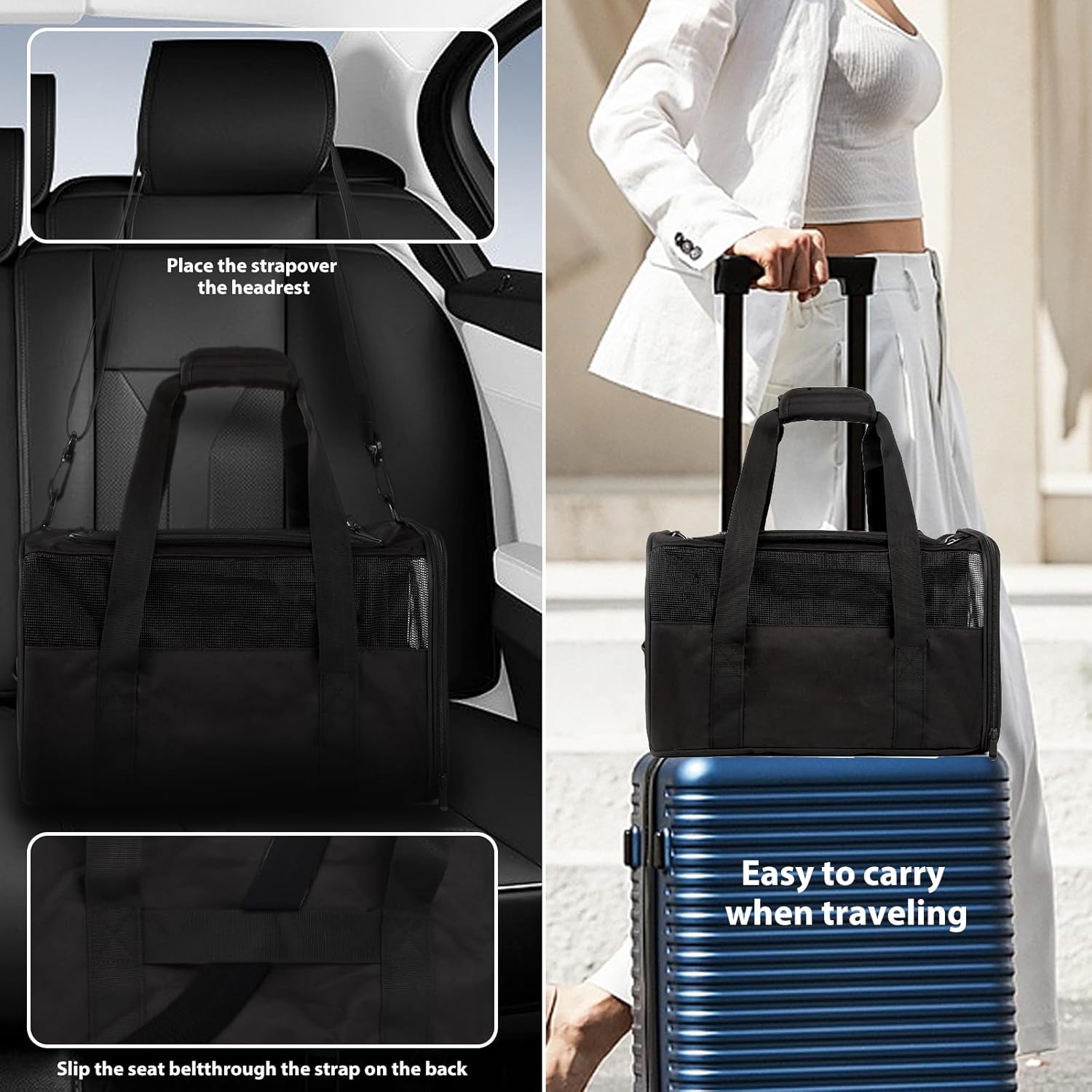 Toptasta – Transportadores para gatos y gatos, de lados suaves, duraderos, para gatos pequeños, medianos, perros, cachorros, 15 libras y 20 libras,