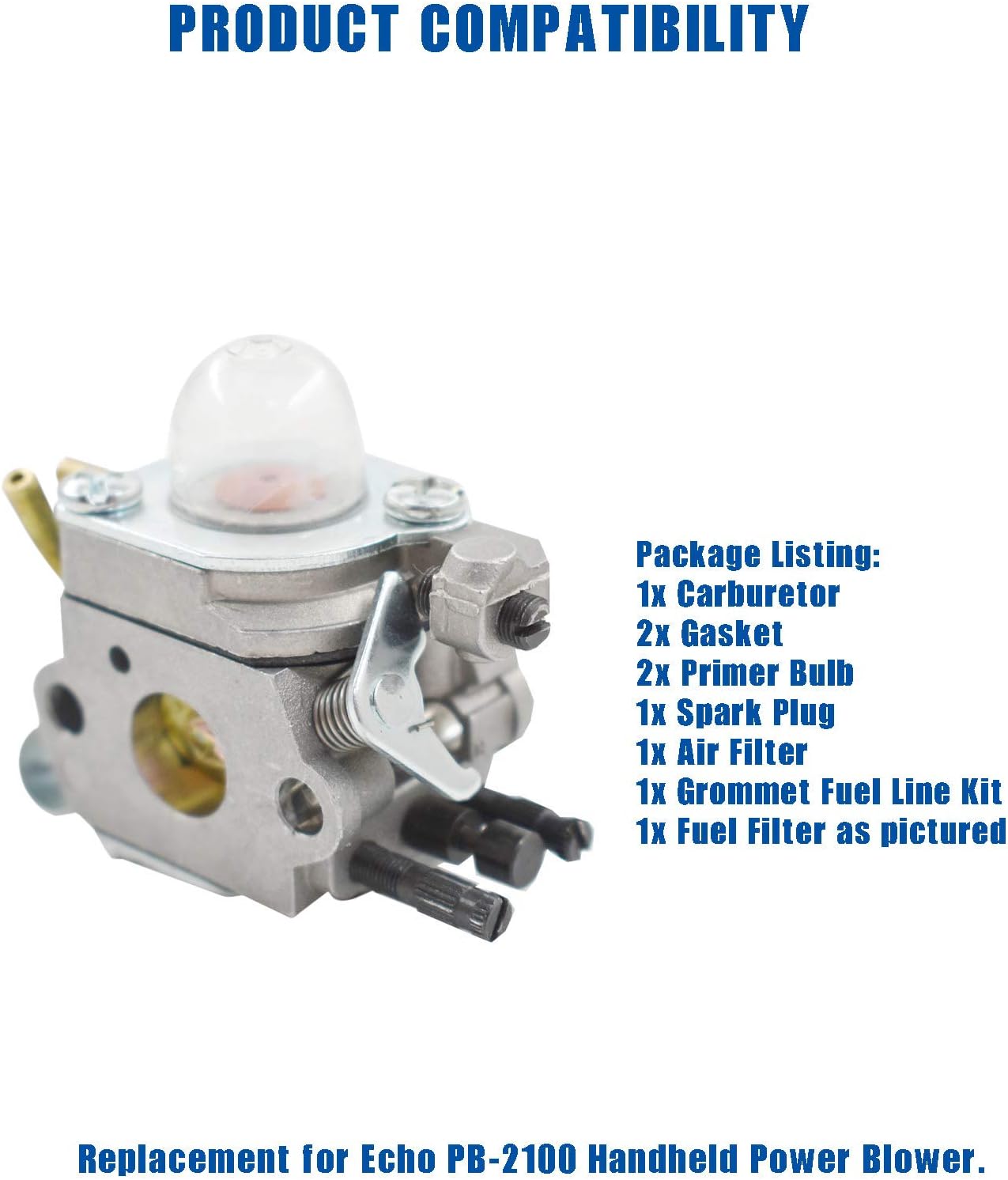 Reemplazo del carburador C1U-K42B para soplador de energía portátil Echo PB-2100 12520020562