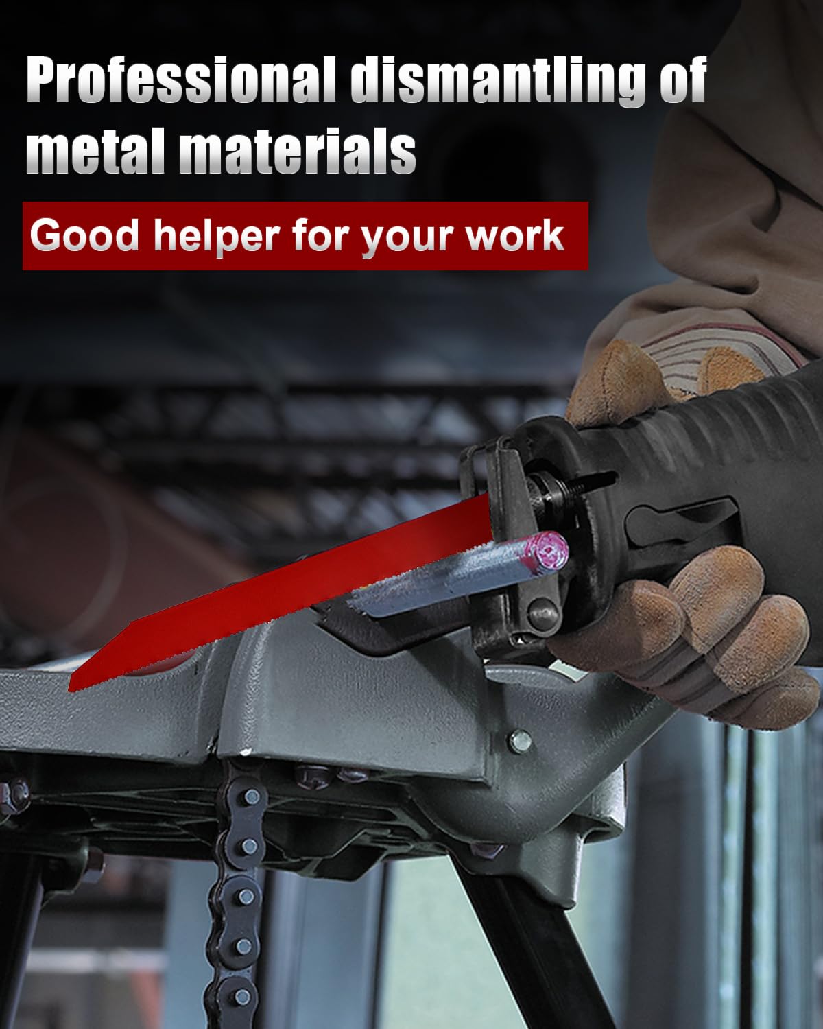 Paquete de 25 hojas de sierra recíproca bimetálicas de desmontaje automático de 9 pulgadas 1418 TPI para metales medianos 116-516, hoja Sawzall de 9
