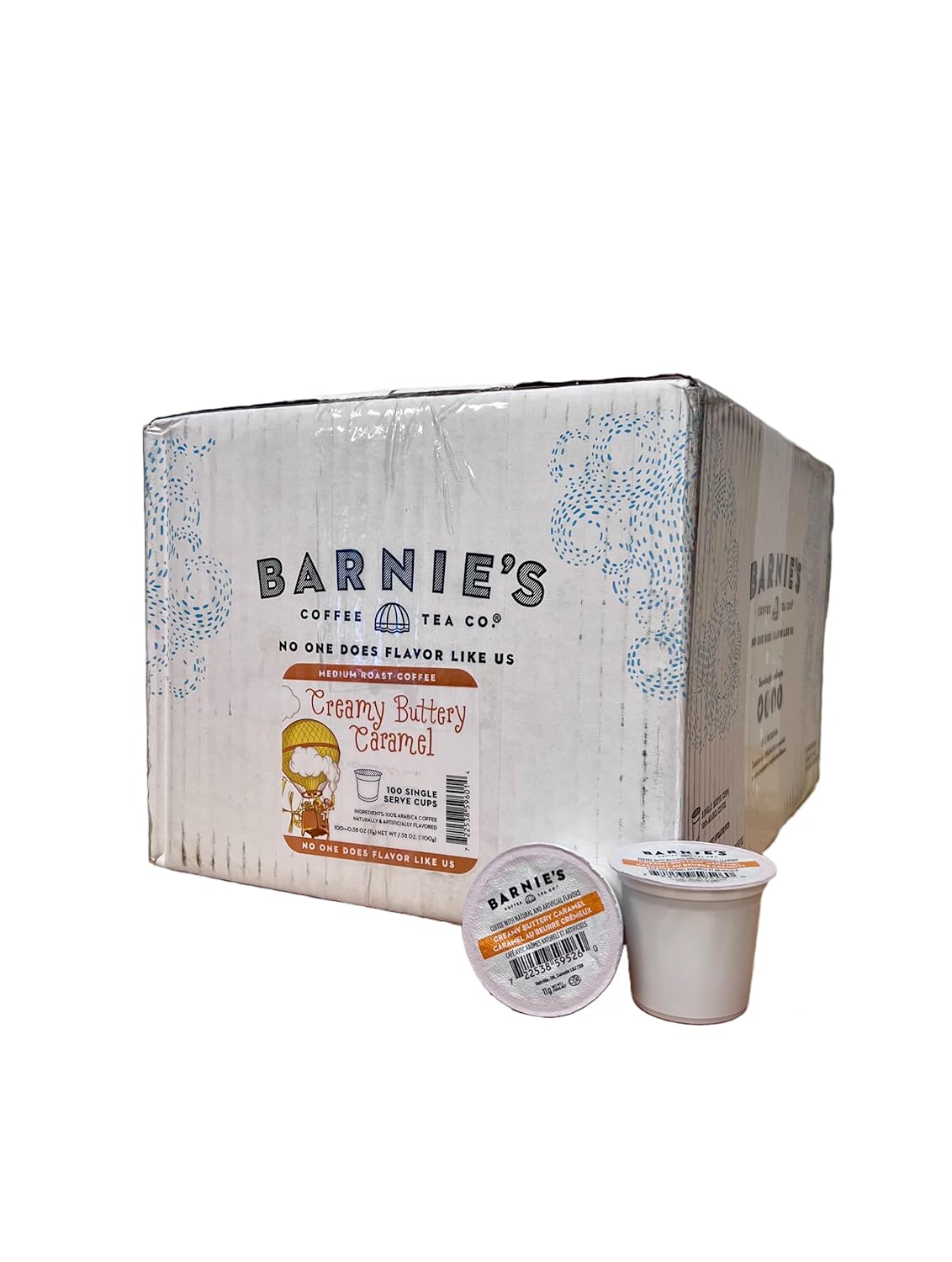 Barnie’s – Cápsulas de café cremoso con caramelo cremoso y suave, sin gluten ni grasa, café de tostado medio compatible con cafeteras Keurig, 100