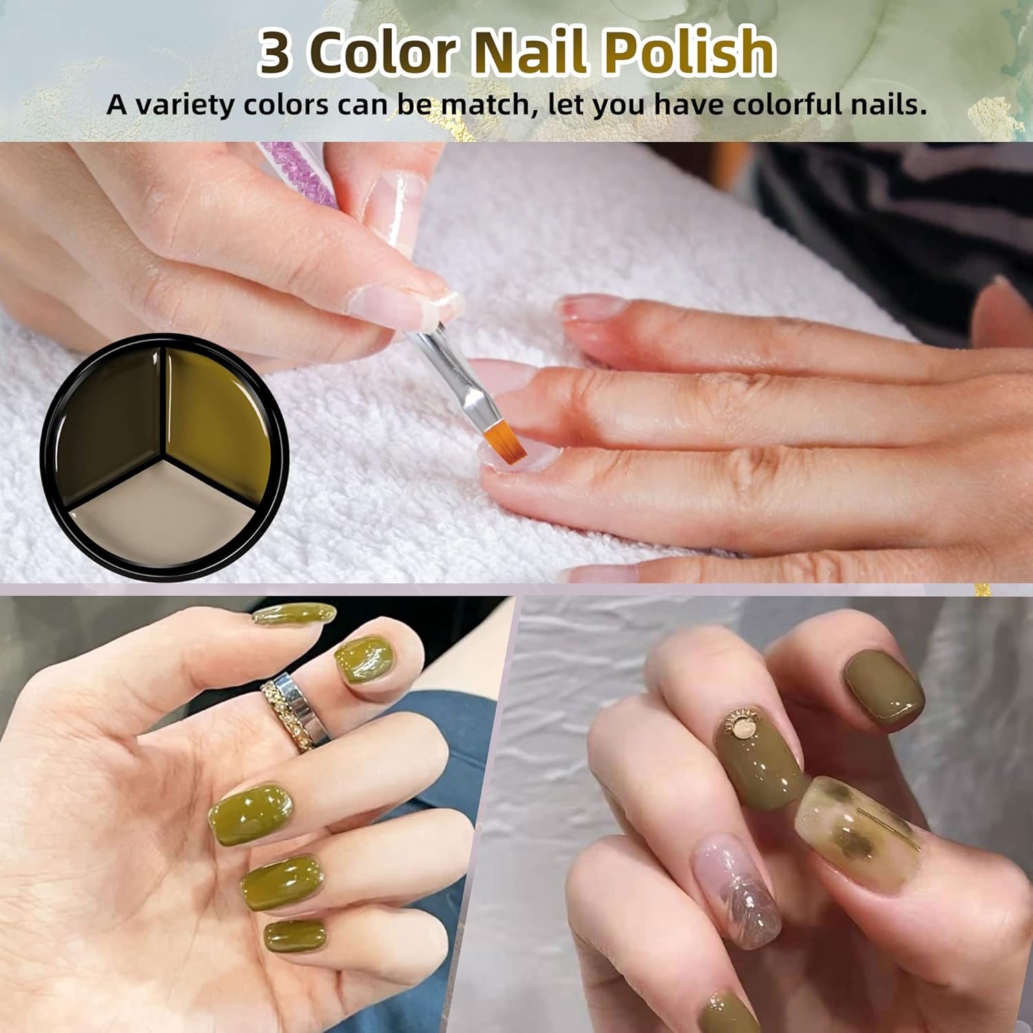 BURIBURI Macetas de esmalte de gel sólido para uñas, esmalte de gel UV para el hogar, manicura y salón de uñas (n. 6)