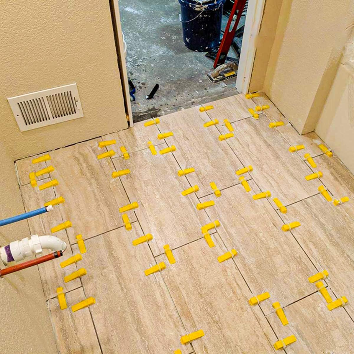 Clips de sistema de nivelación de azulejos de 132 pulgadas, 2000 piezas, espaciador nivelador de azulejos, sistema de nivelación de azulejos para