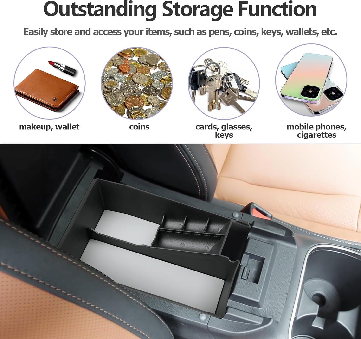 LUWU Organizador de consola central Subaru Outback 2023 Outback 2023, accesorios Outback 2021-2023, caja de almacenamiento para reposabrazos Outback