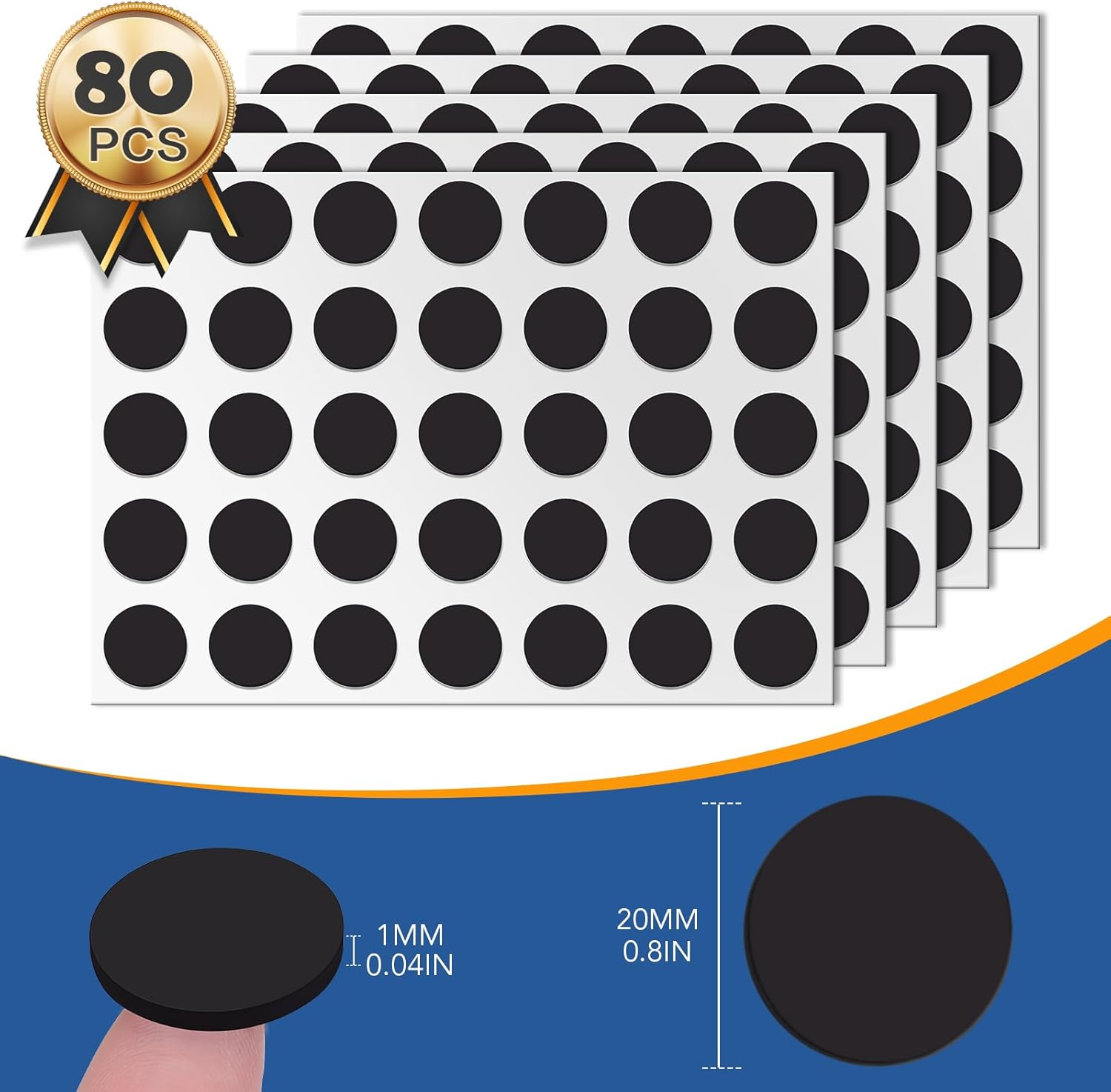 DIYMAG 80 puntos magnéticos con autoadhesivo, imanes redondos, cinta magnética flexible con adhesivo para manualidades, fotos y almacenamiento de