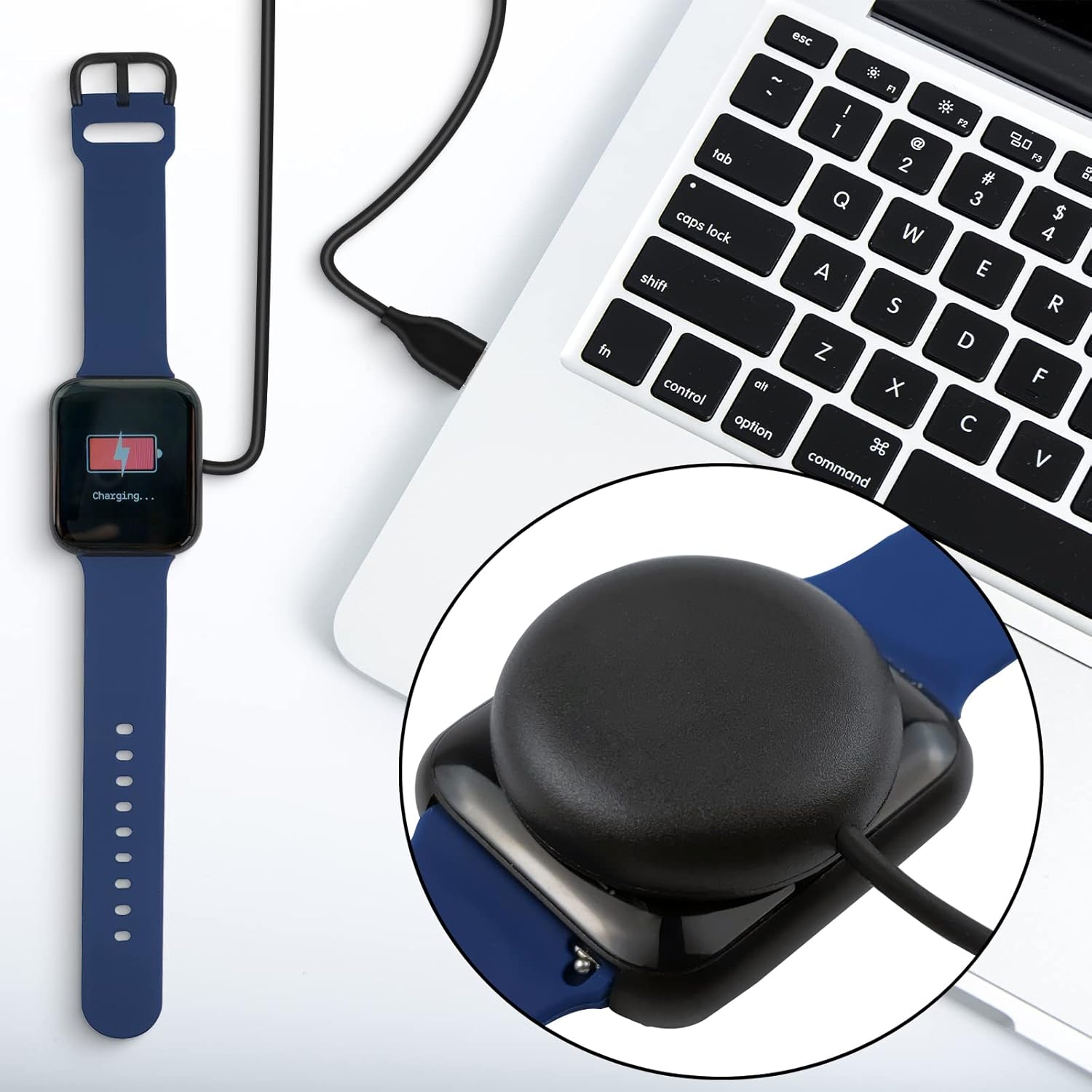 2 cables de carga USB solo compatibles con iTouch Air 3 Smartwatch y iTouch Sport 3 Smartwatch, estación base de carga de repuesto compatible con