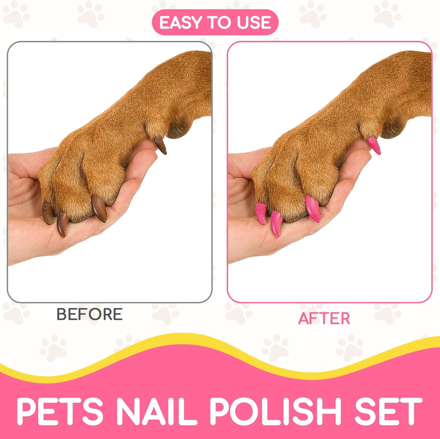 Esmalte de uñas para perro, bolígrafos de esmalte de uñas para perros, de secado rápido, 8 colores, juego de esmaltes de uñas para perros, uñas para
