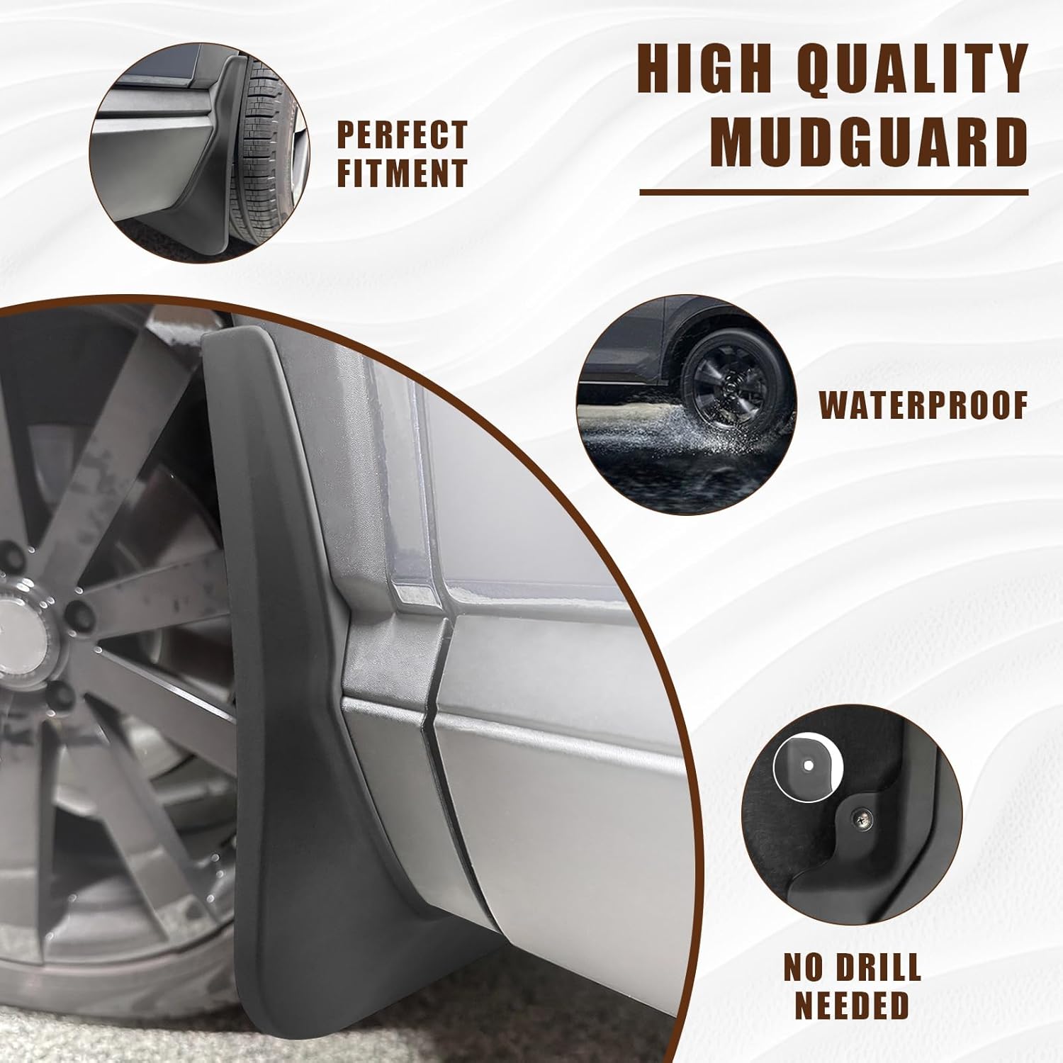 Muslogy Para CRV 2023 2024 Barro Splash Guard Front and Rear Mud Flaps 4PCS Compatible con Honda CR-V 2023 LX EX EXL Accesorios (no para Híbridos)