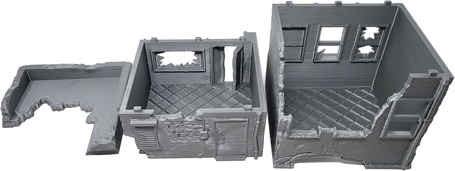 Tabletop Terrain Tienda de fideos arruinados por Corvus Terrain Compatible con MCP 1.260 in