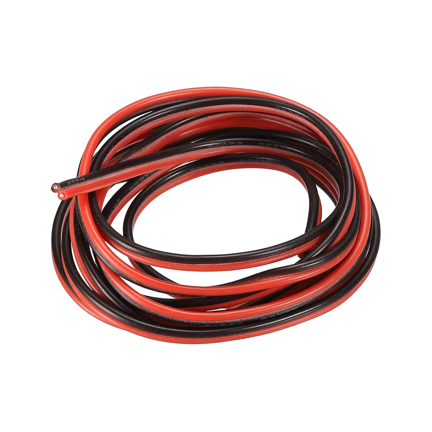 MECCANIXITY Alambre de calibre 22, 2 conductores, alambre de silicona paralelo de 22 AWG, alambre eléctrico de cobre estañado de 4.9 ft5 pies para