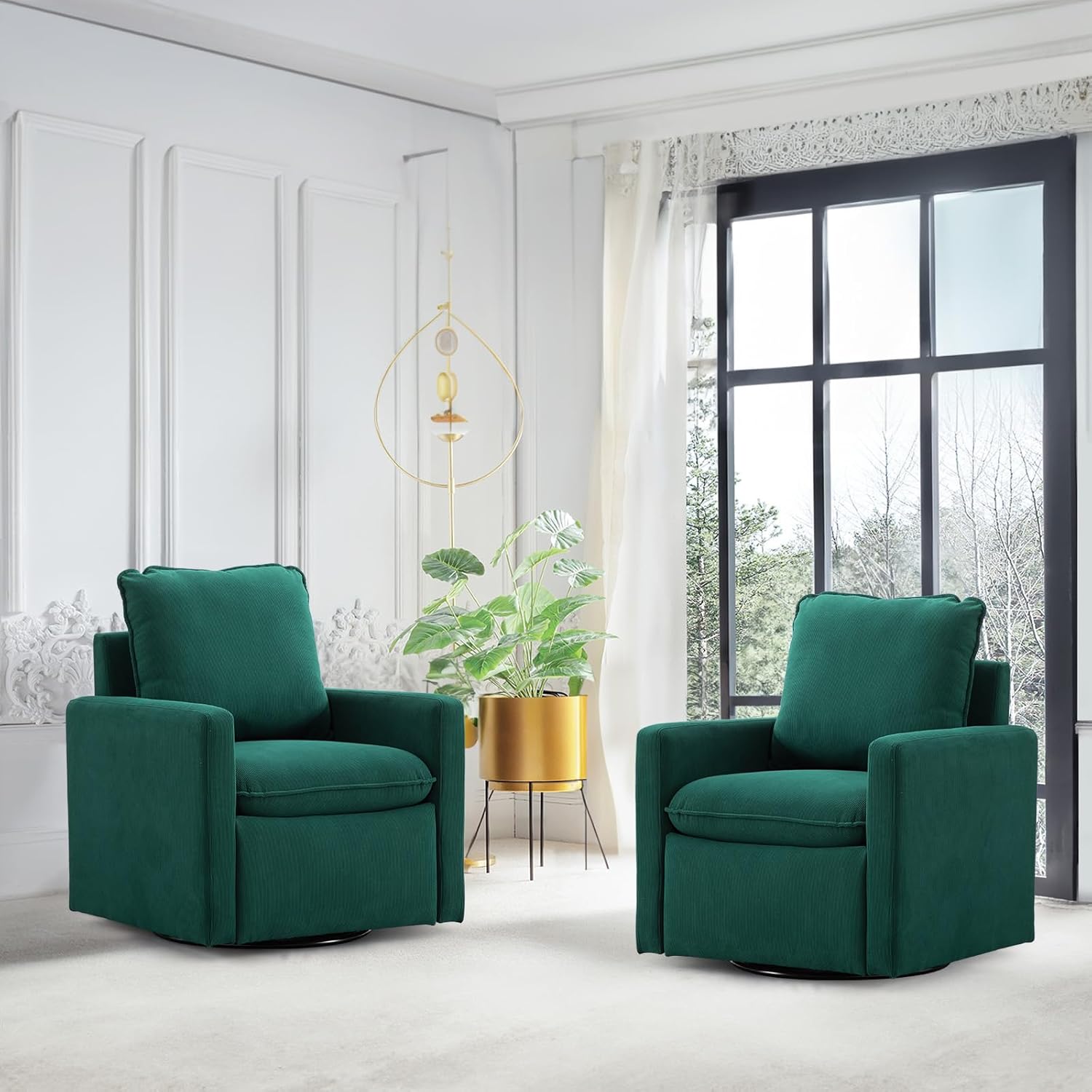 Silla decorativa giratoria moderna, cómoda silla de barril con almohada suave, sillón giratorio de 360 para sala de estar, sillón moderno de sherpa