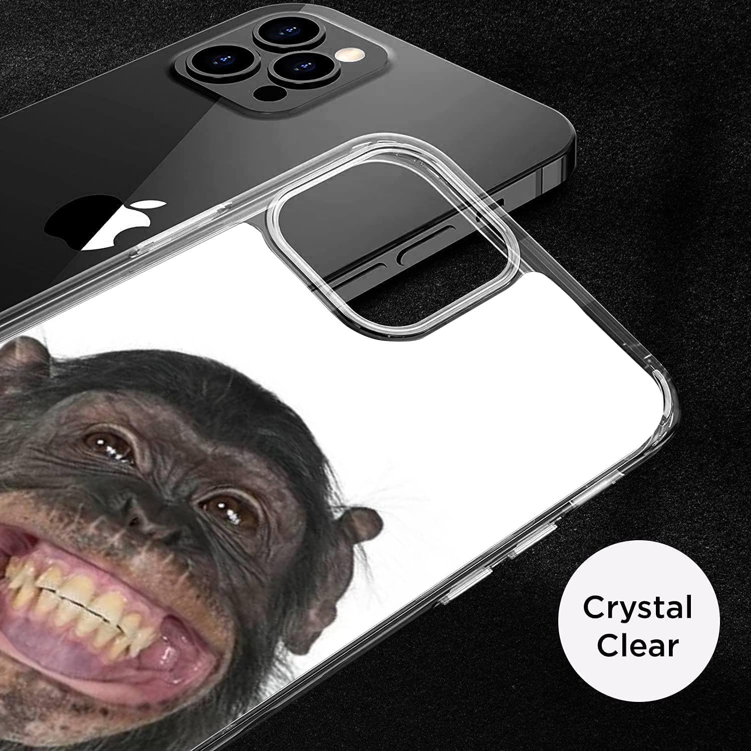 Funda compatible con iPhone 13 Pro Max, funda divertida y linda para teléfono a prueba de golpes, funda transparente