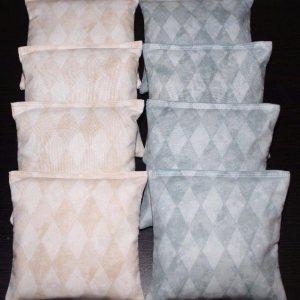 BackYardGamesUSA Bolsas de frijoles de Cornhole gris plateado, gris y dorado, regulación ACA juego de boda al aire libre BackYardGamesUSA Bolsas de frijoles de Cornhole gris plateado, gris y dorado, regulación ACA juego de boda al aire libre