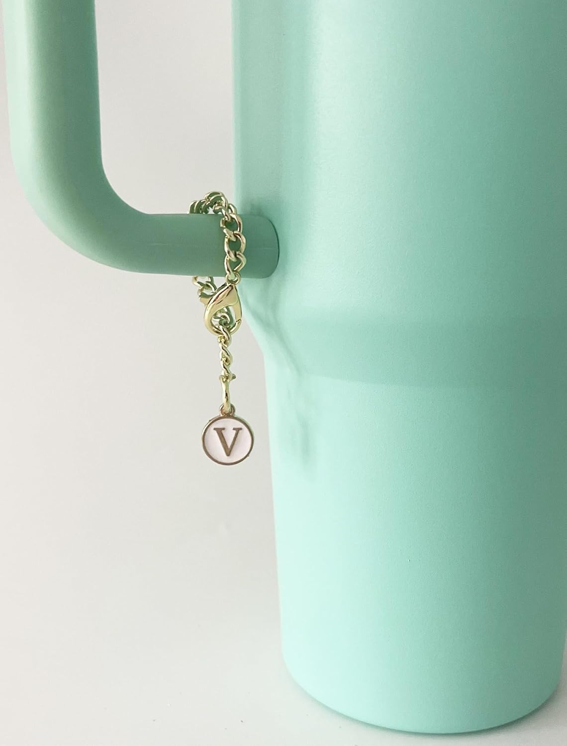 Stanley Cup – 2 piezas de accesorios de letras con nombre de identificación inicial con mango personalizado para vaso Stanley