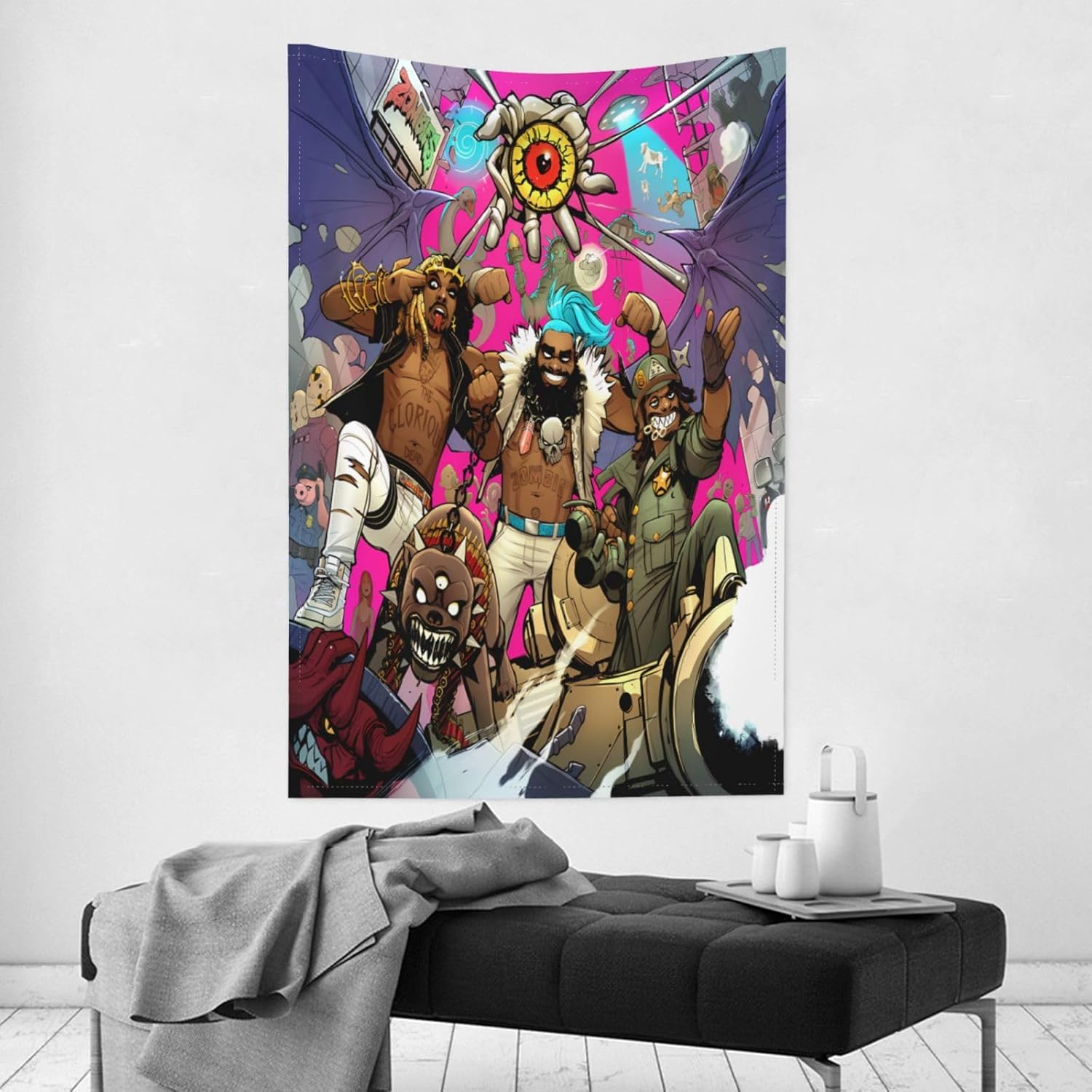 BESUCHER Flatbush Hip Hop Zombies – Tapiz de banda de música para colgar en la pared, tapiz decorativo para dormitorio, hogar, habitación, fiesta,