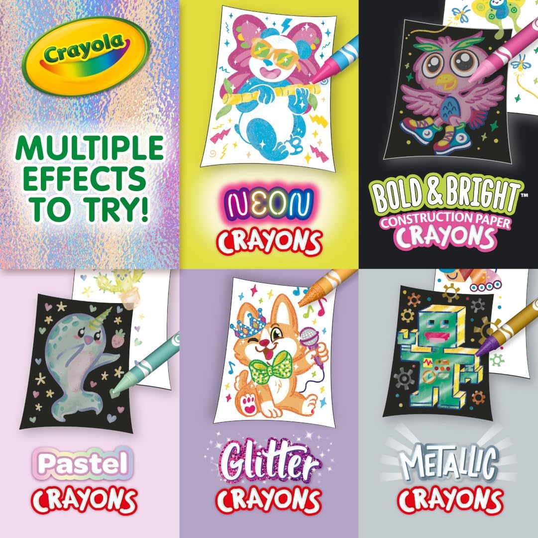 Crayola Crayones en colores especiales (120 quilates), suministros de arte para niños, regalos para niños y niñas Exclusivo de Tienda